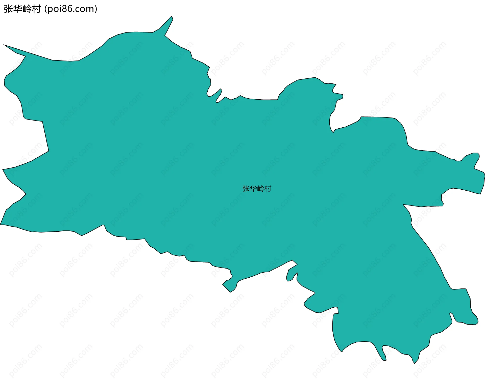 张华岭村边界地图