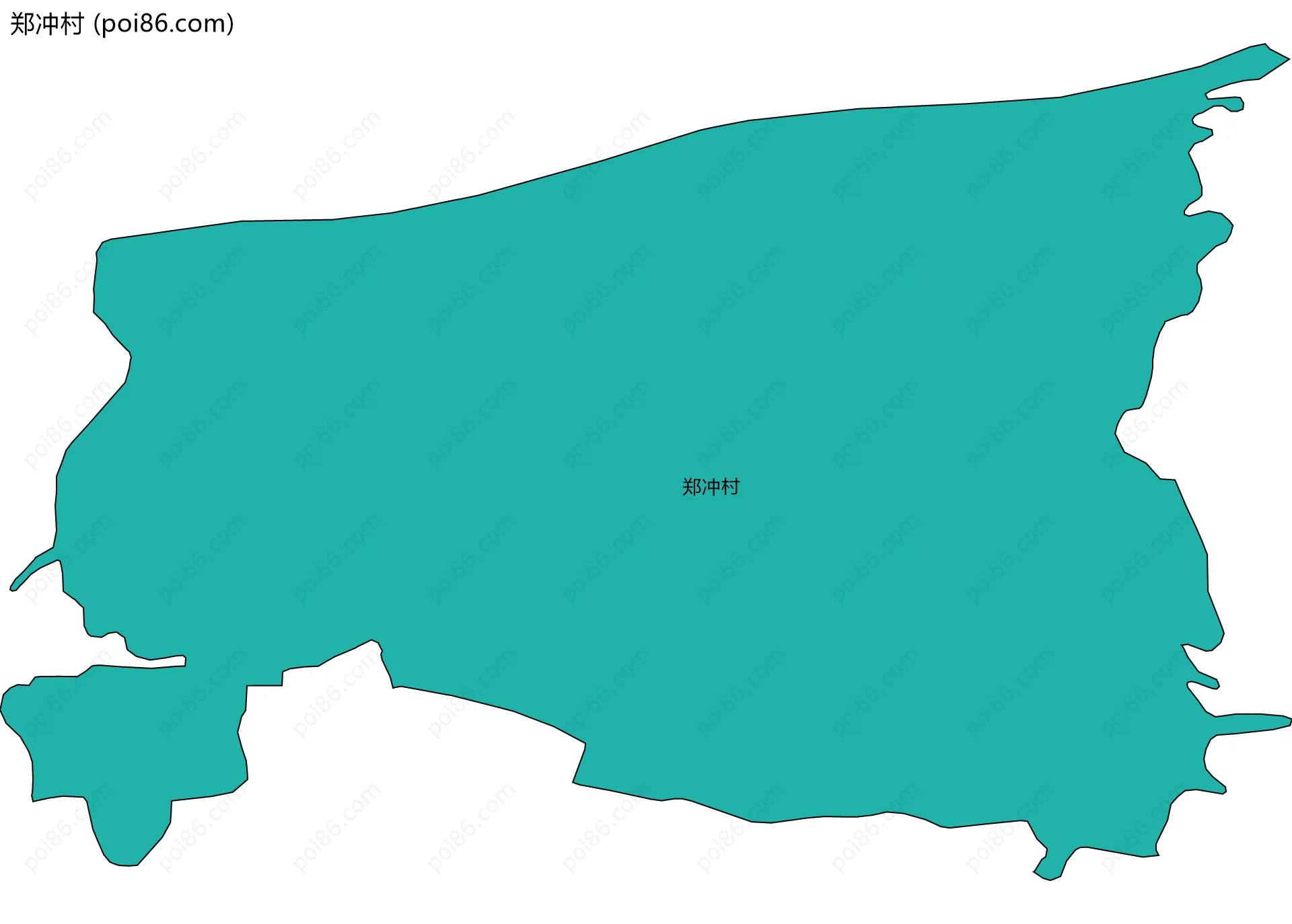 郑冲村边界地图