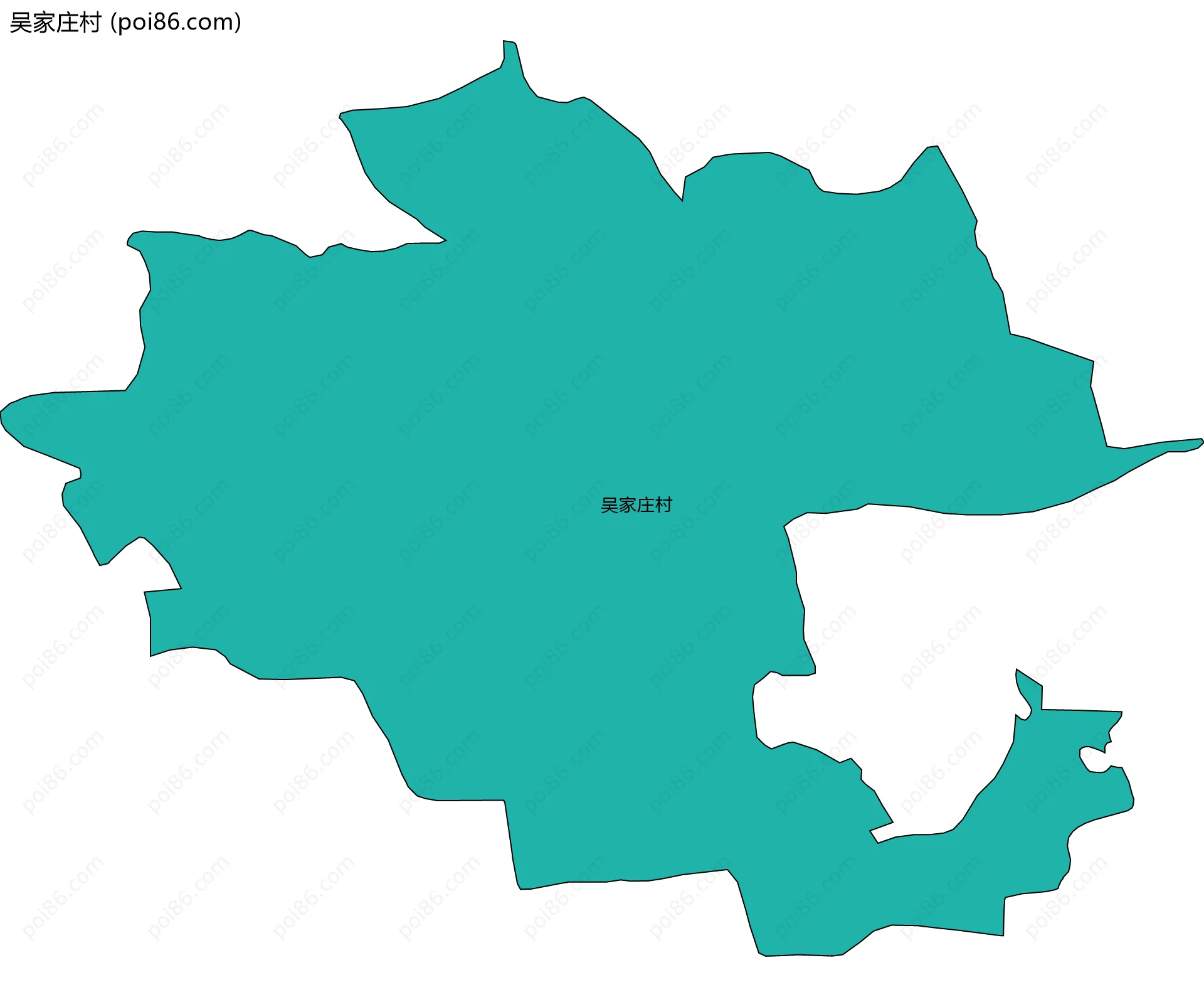 吴家庄村边界地图