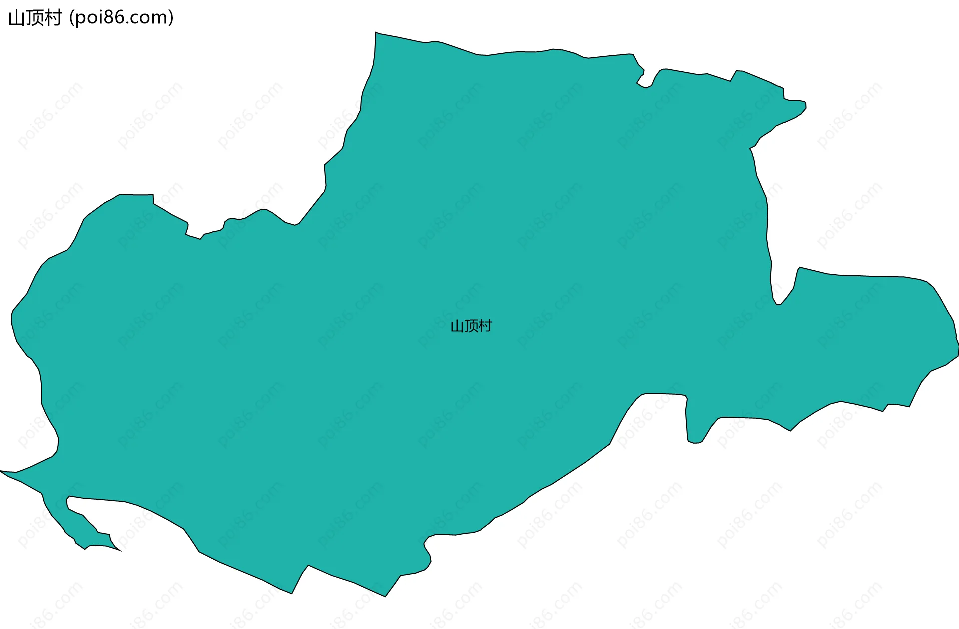 山顶村边界地图
