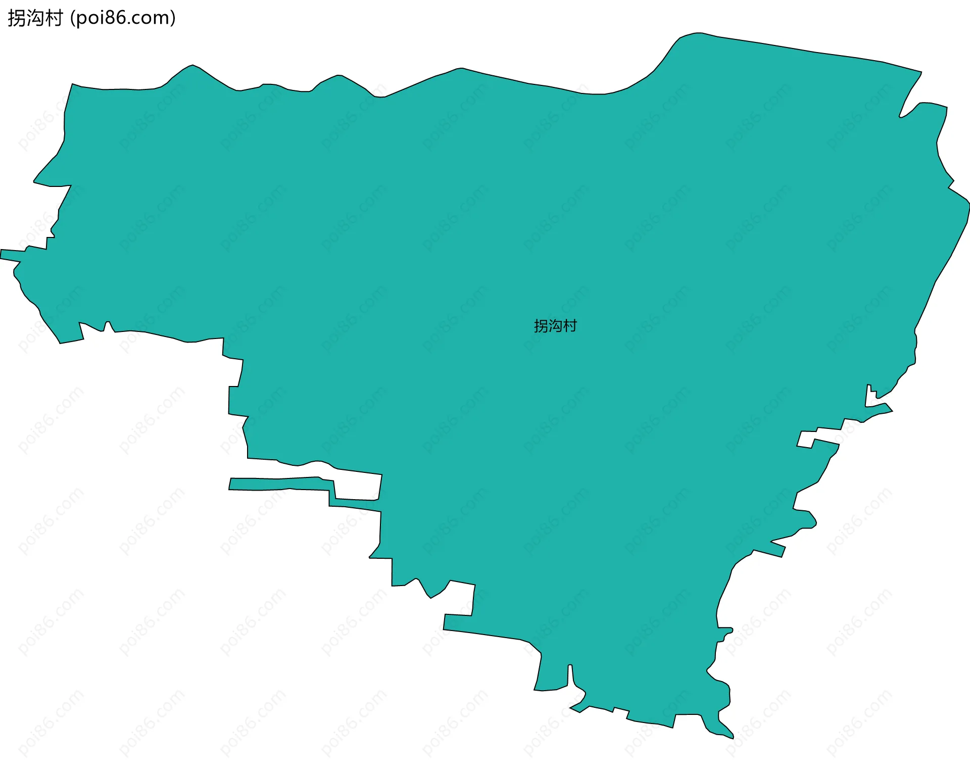 拐沟村边界地图