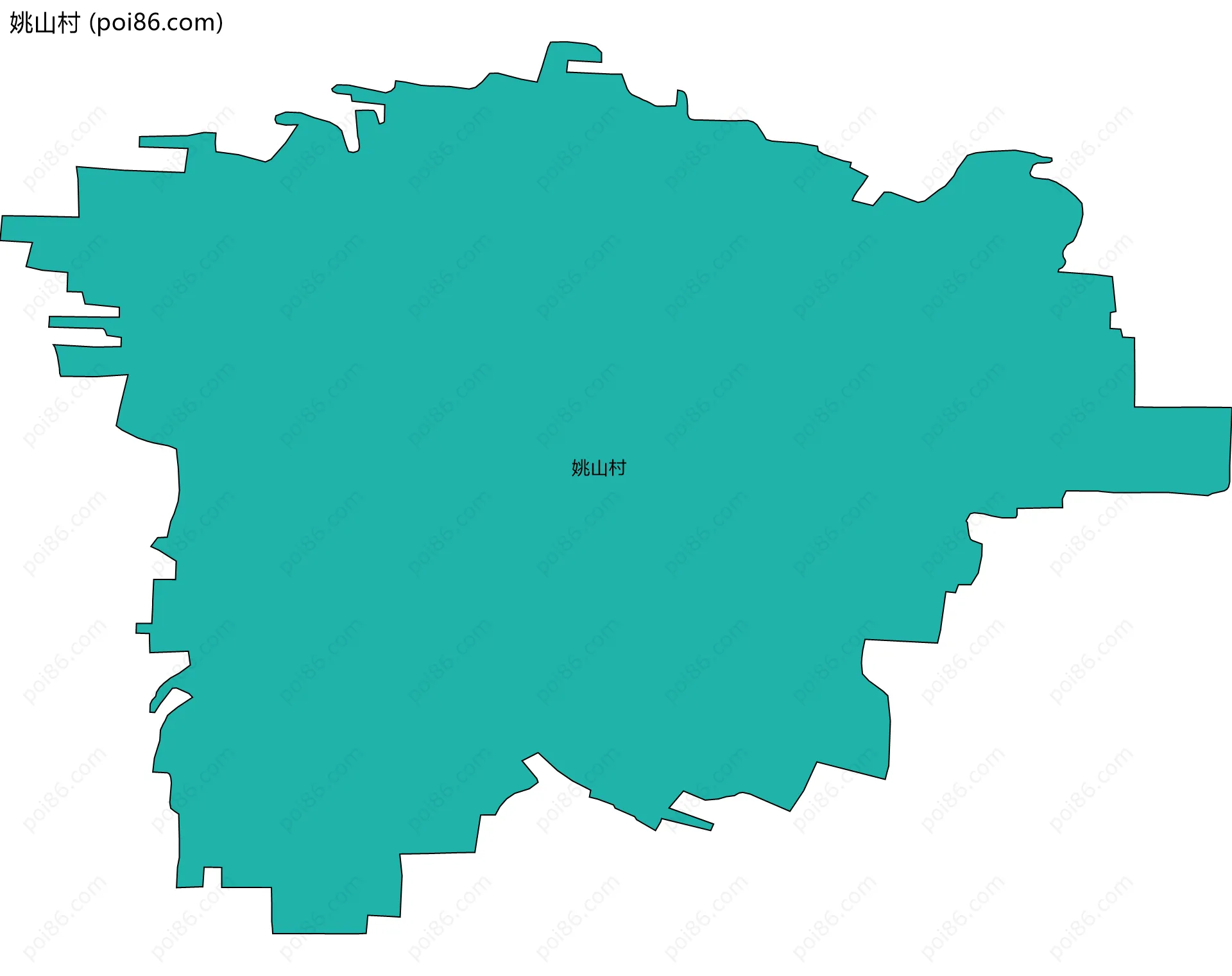 姚山村边界地图
