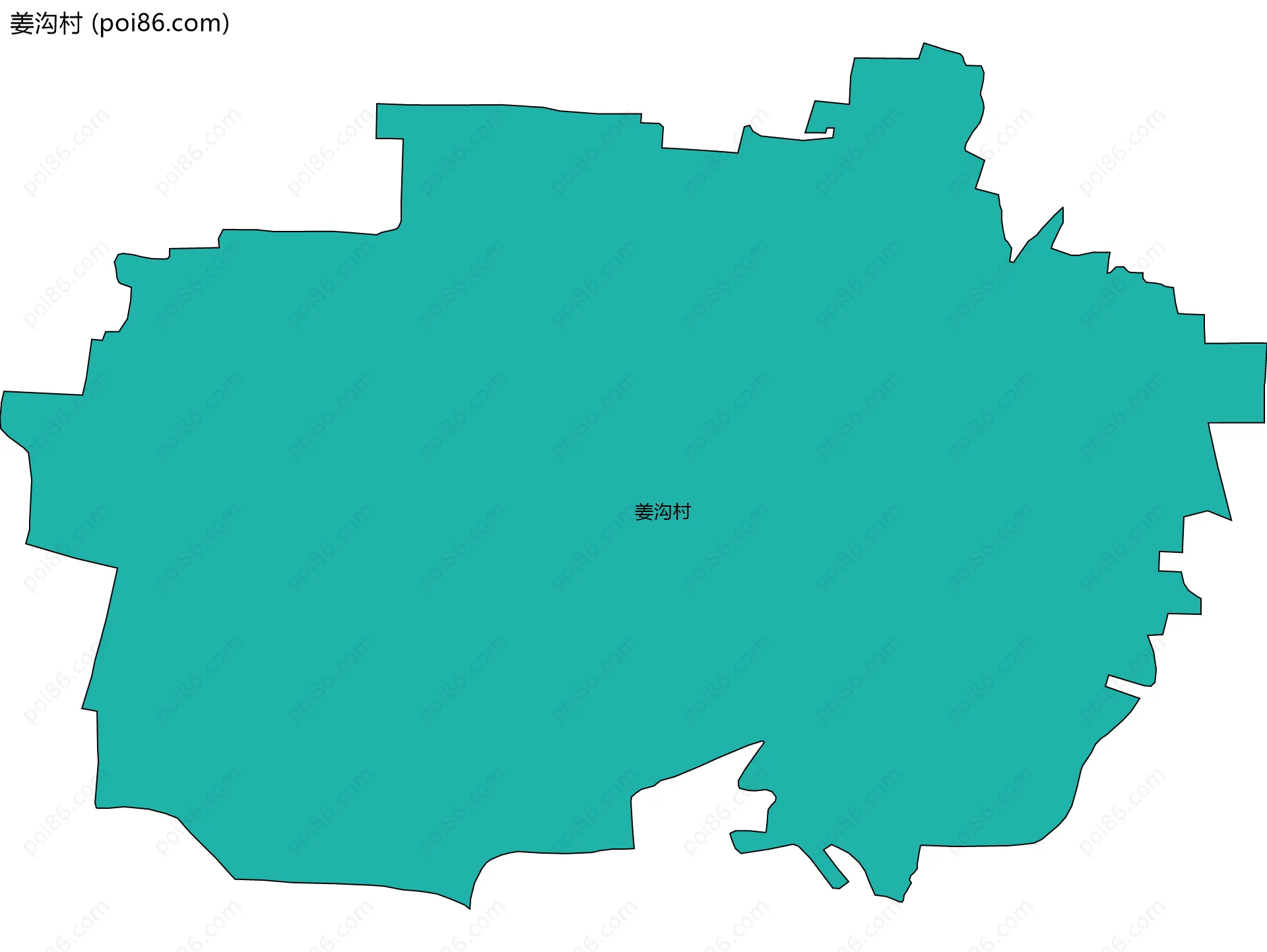 姜沟村边界地图