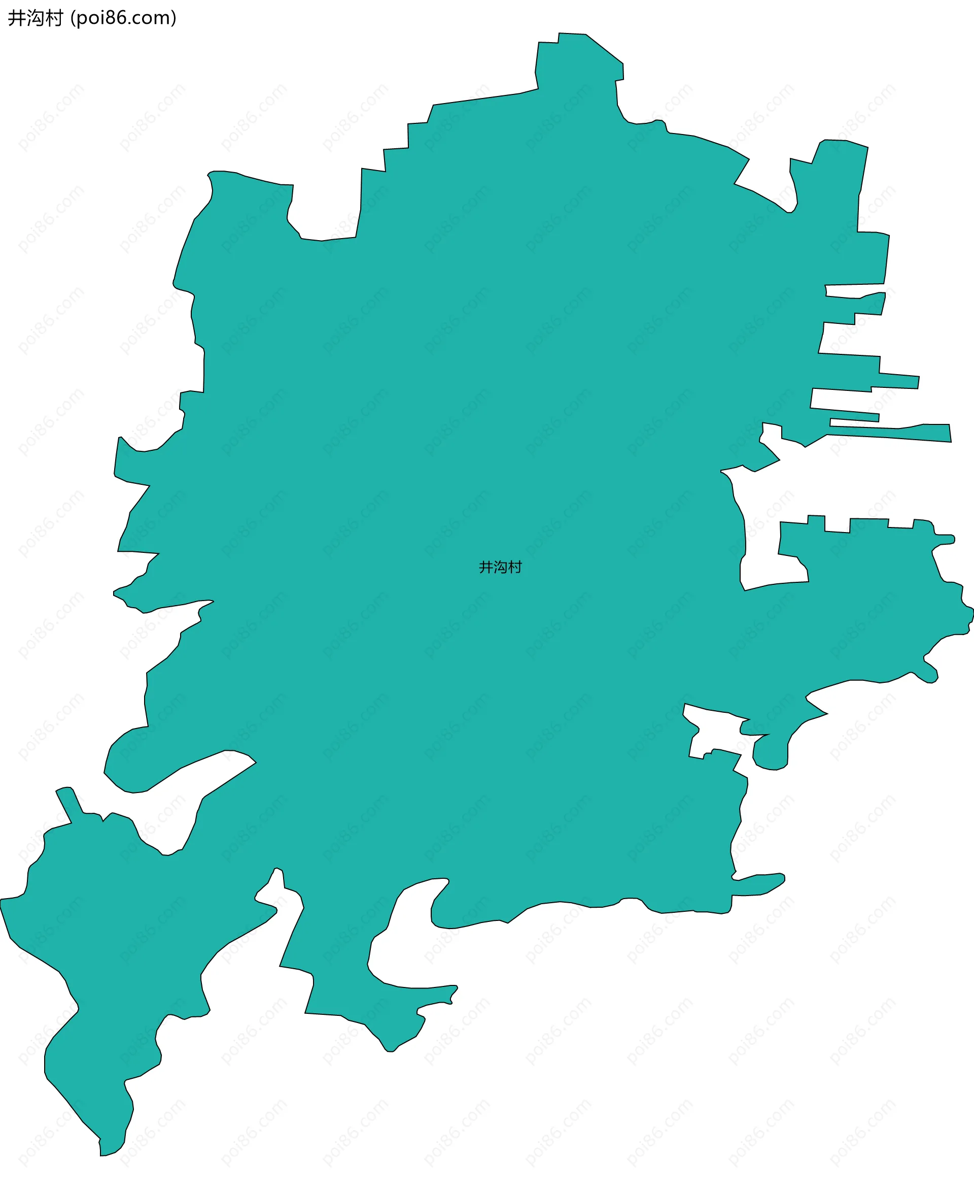 井沟村边界地图