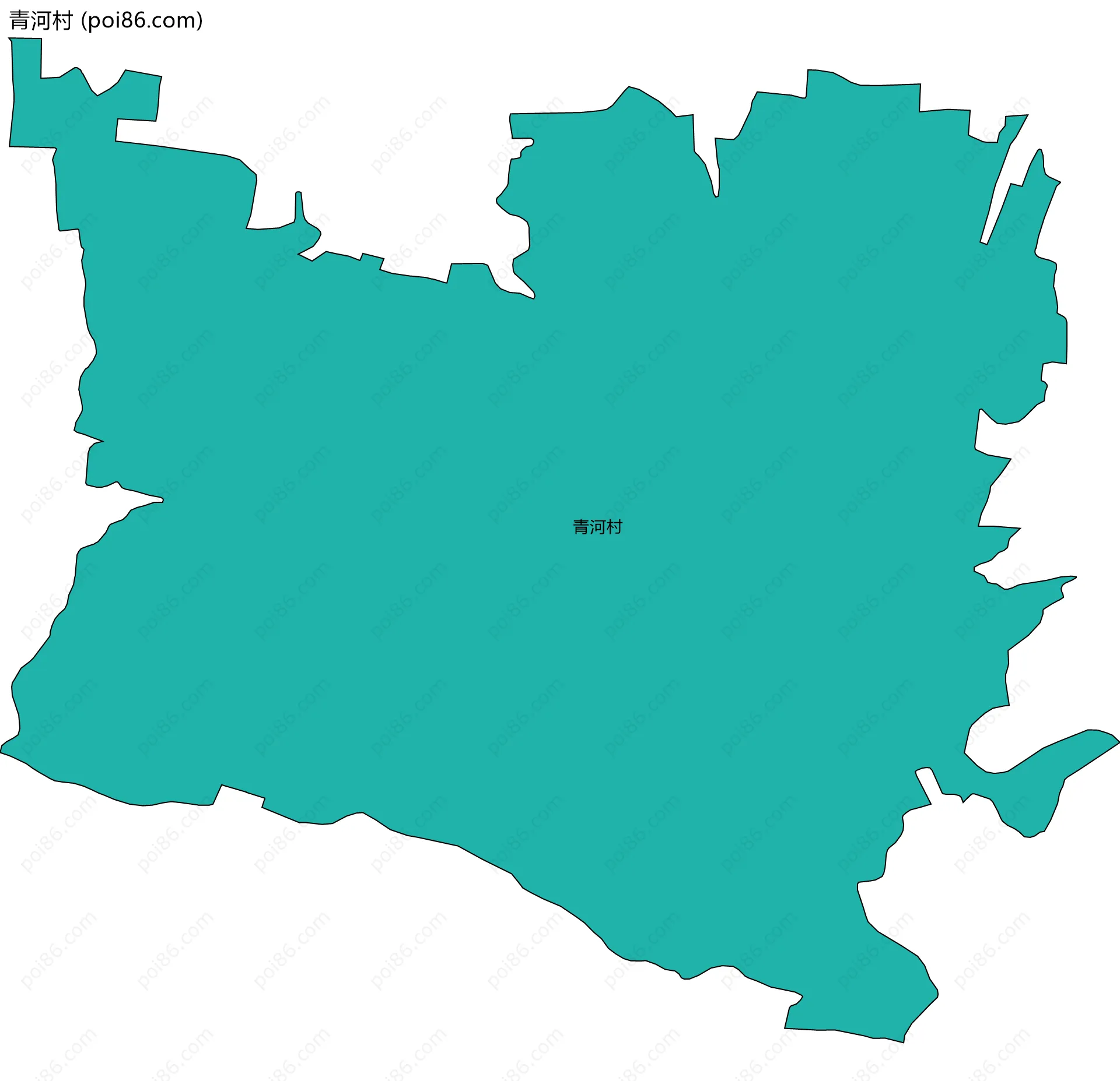 青河村边界地图