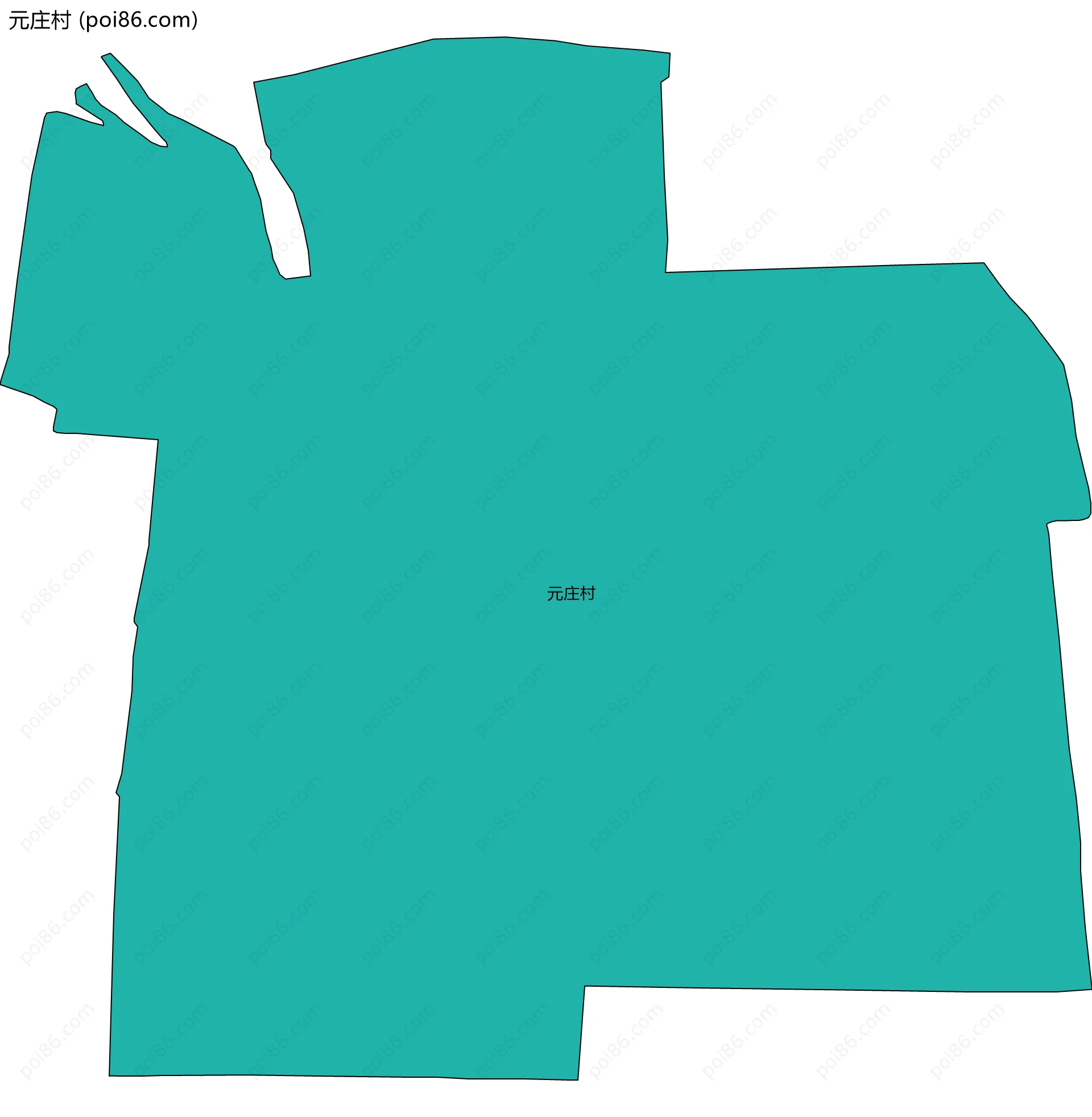 元庄村边界地图
