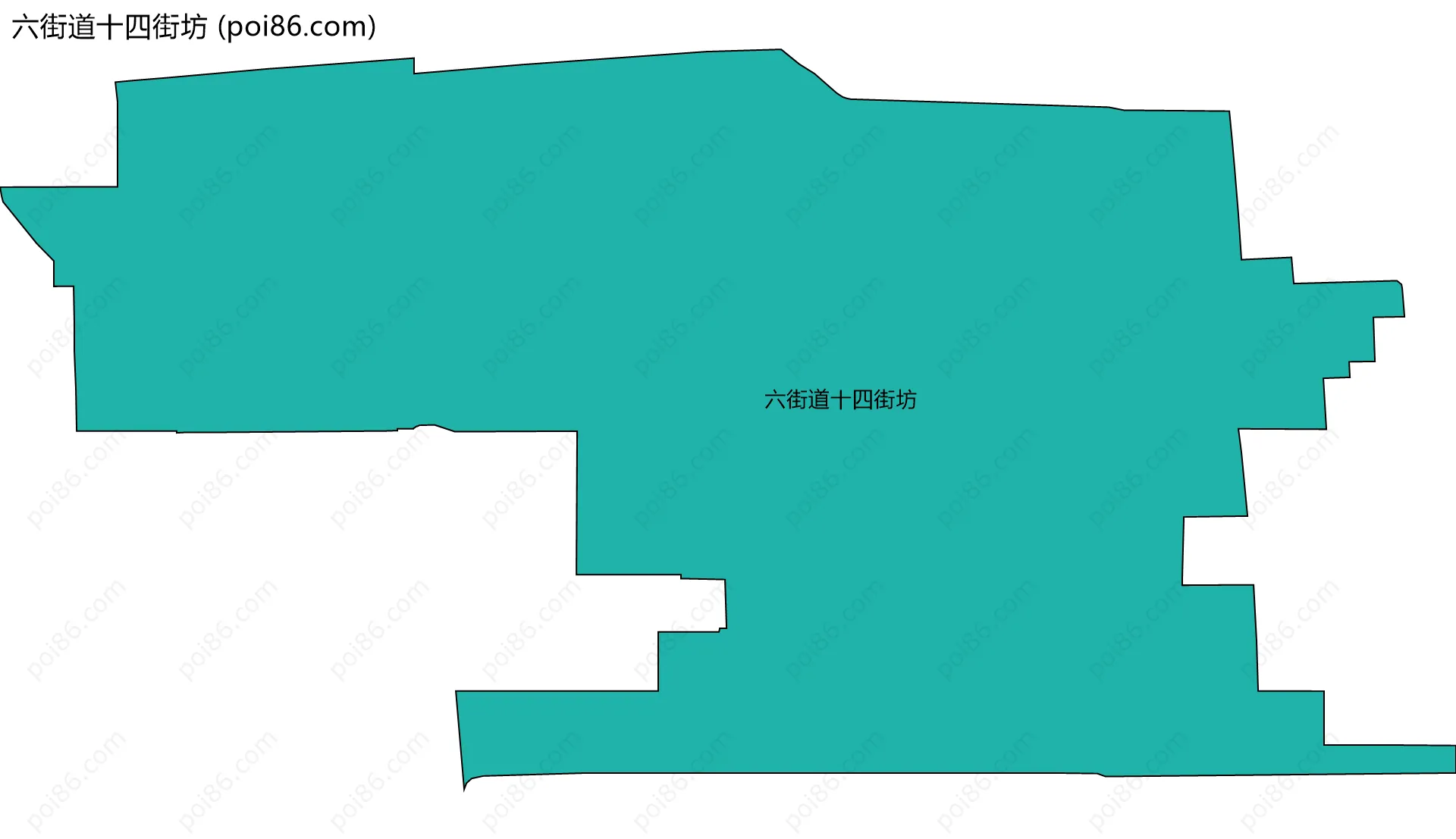 六街道十四街坊边界地图