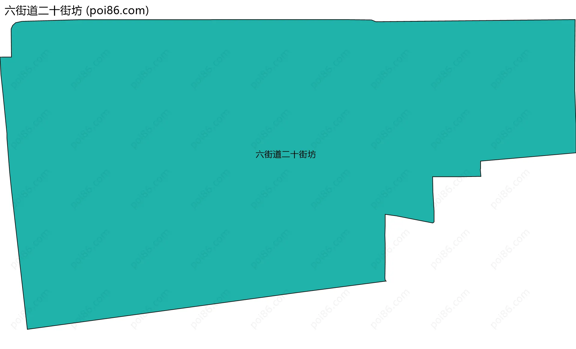 六街道二十街坊边界地图