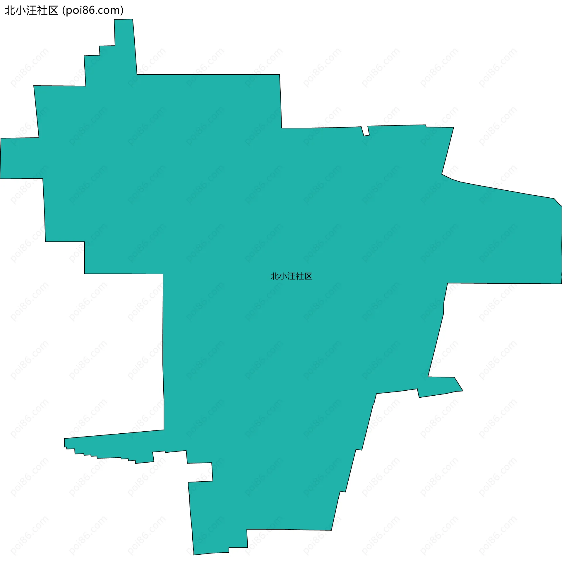 北小汪社区边界地图
