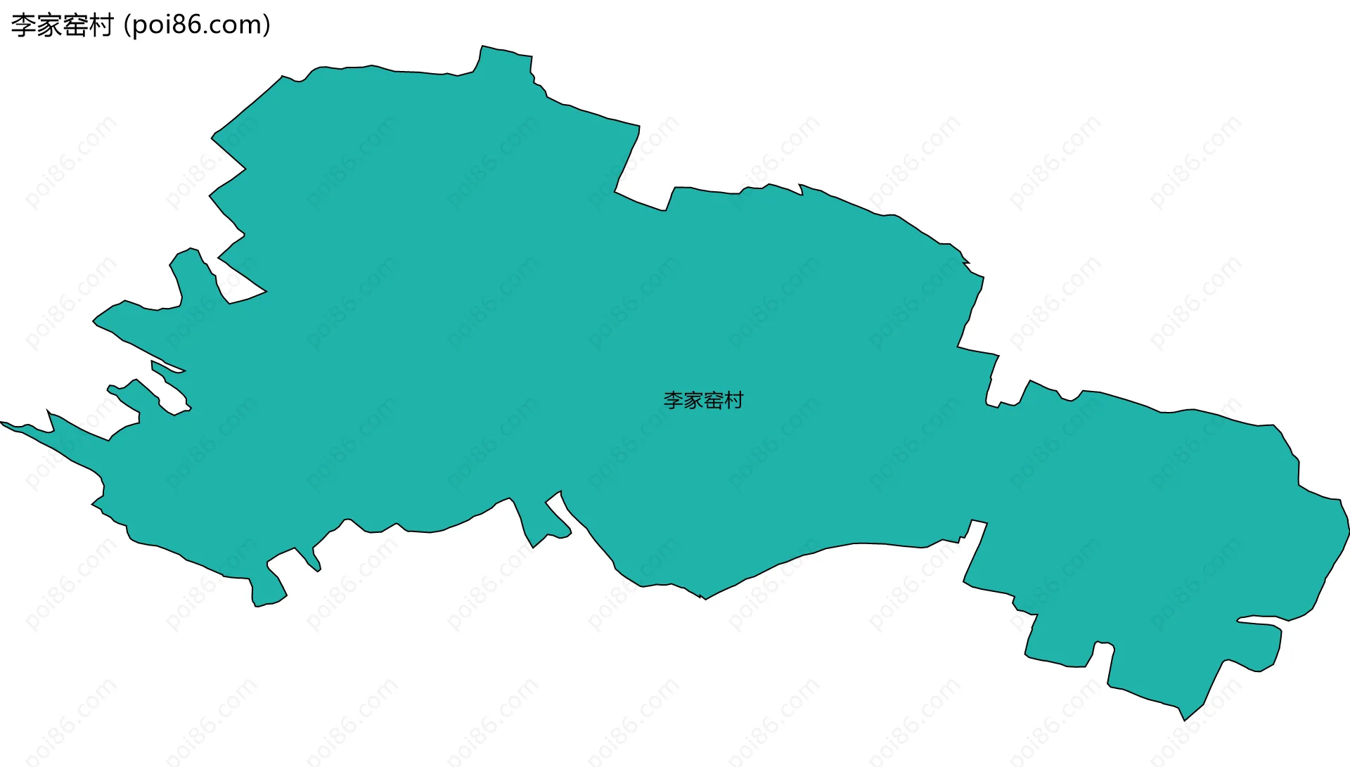 李家窑村边界地图