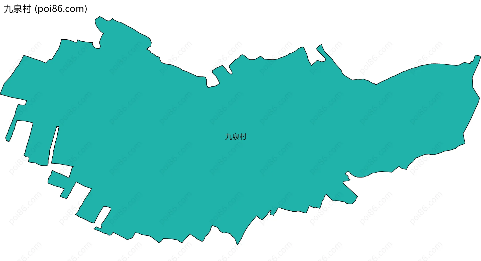 九泉村边界地图