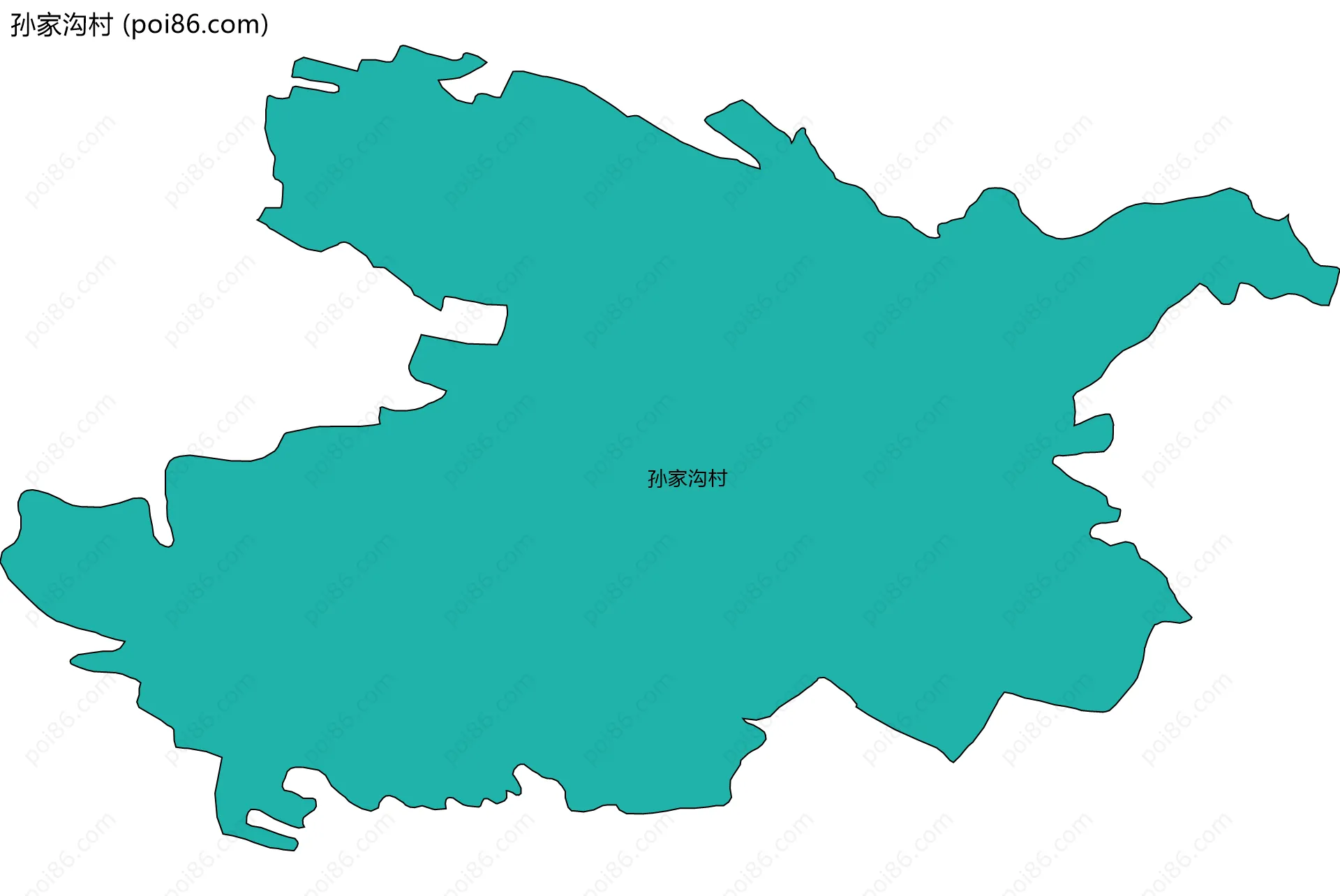 孙家沟村边界地图