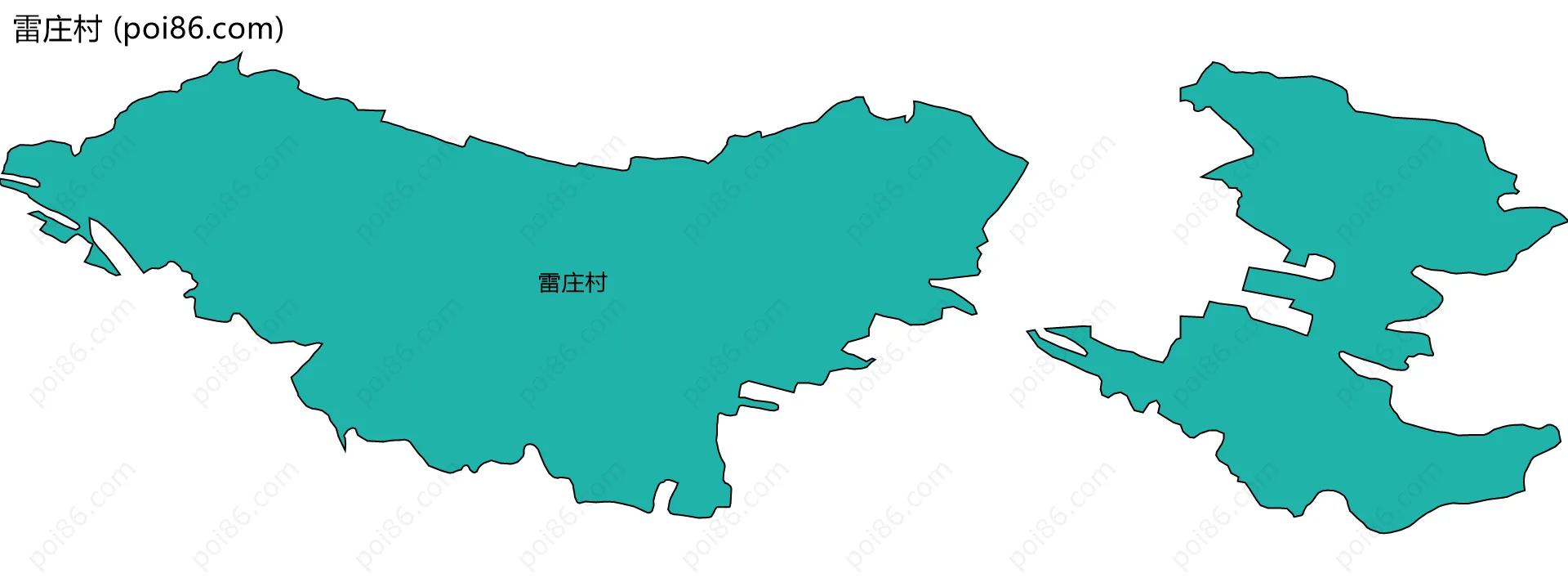 雷庄村边界地图
