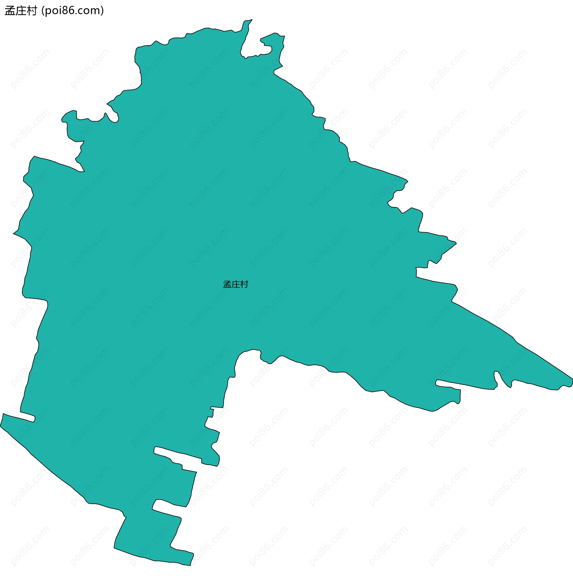 孟庄村边界地图