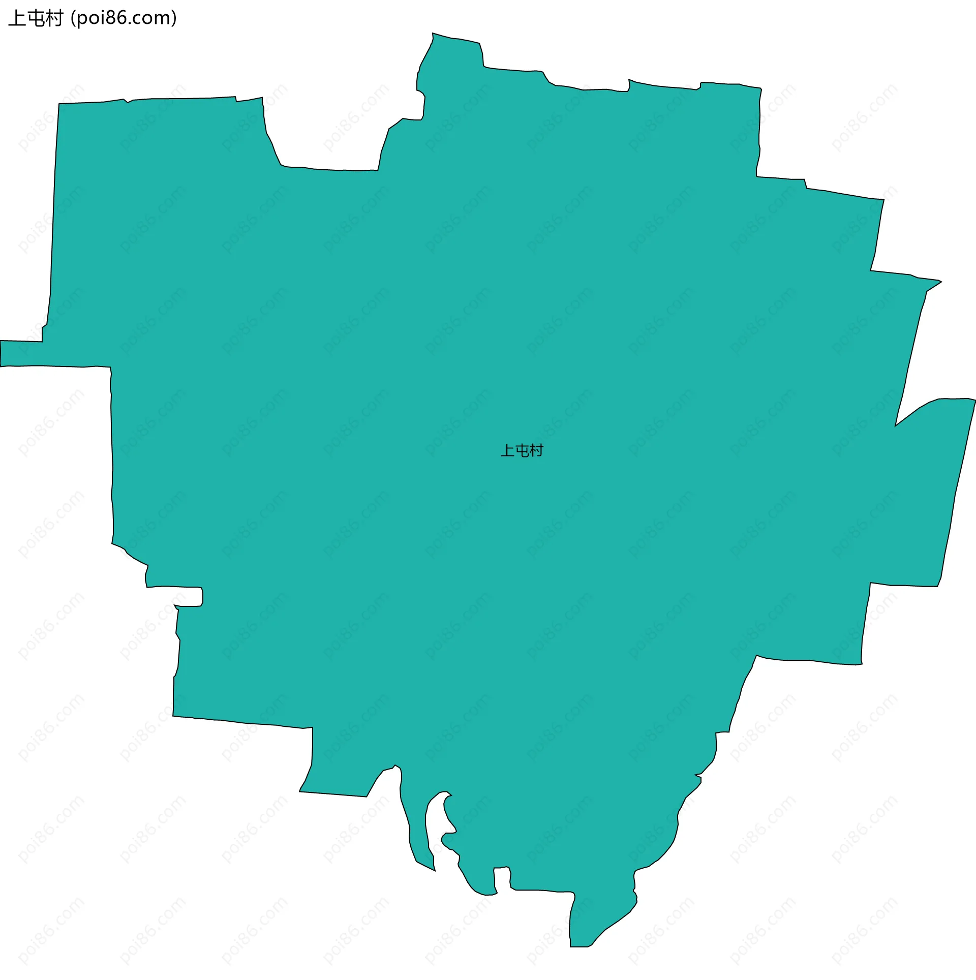 上屯村边界地图