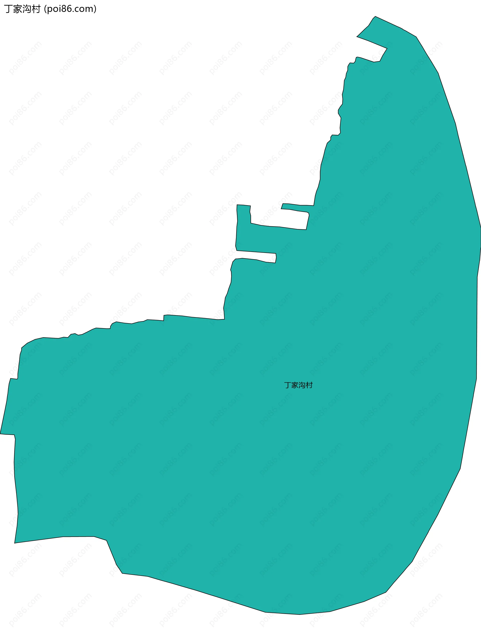 丁家沟村边界地图