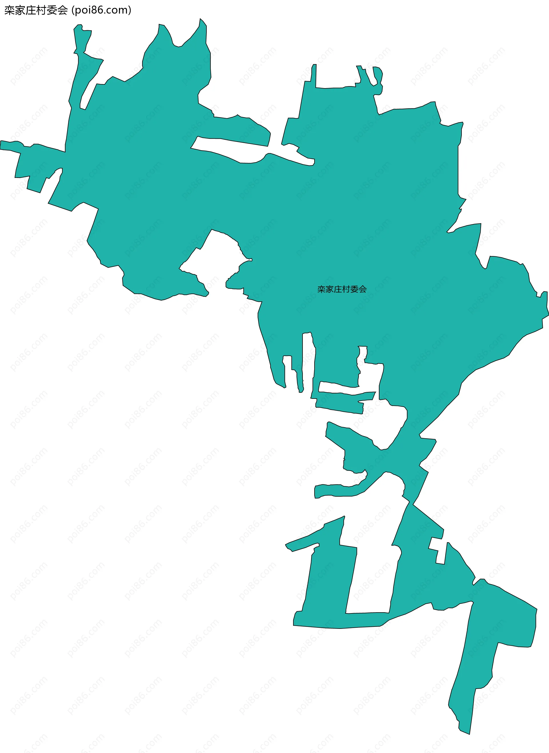 栾家庄村委会边界地图