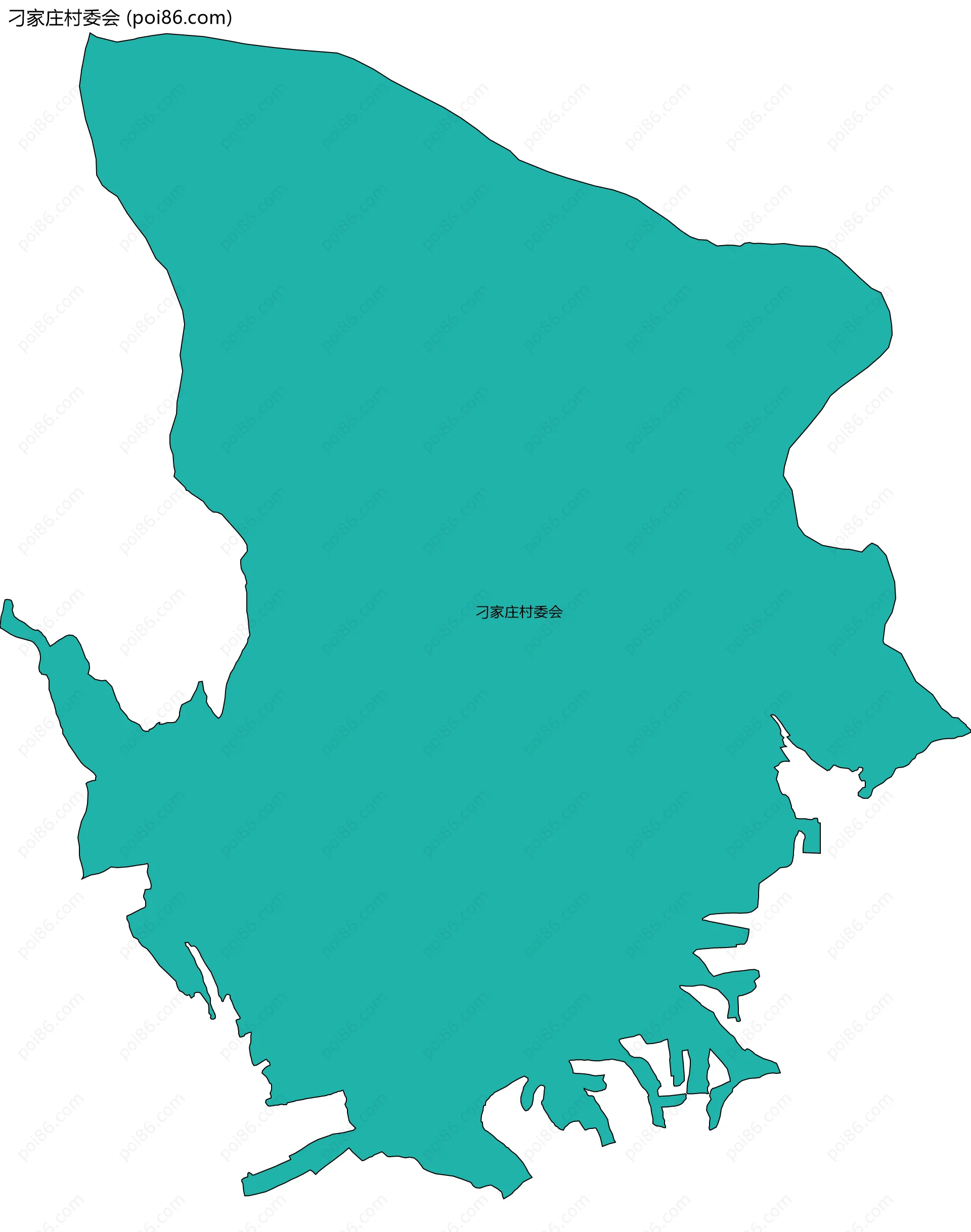 刁家庄村委会边界地图