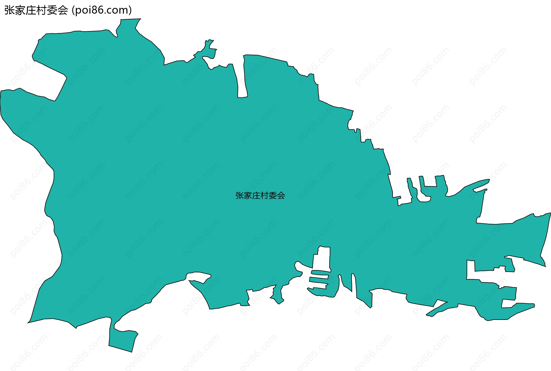 张家庄村委会边界地图