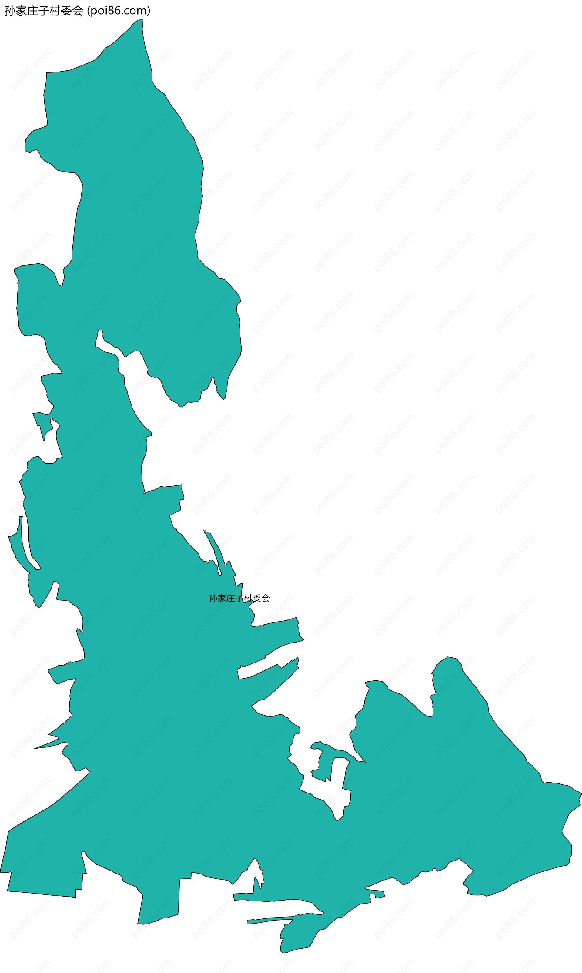 孙家庄子村委会边界地图