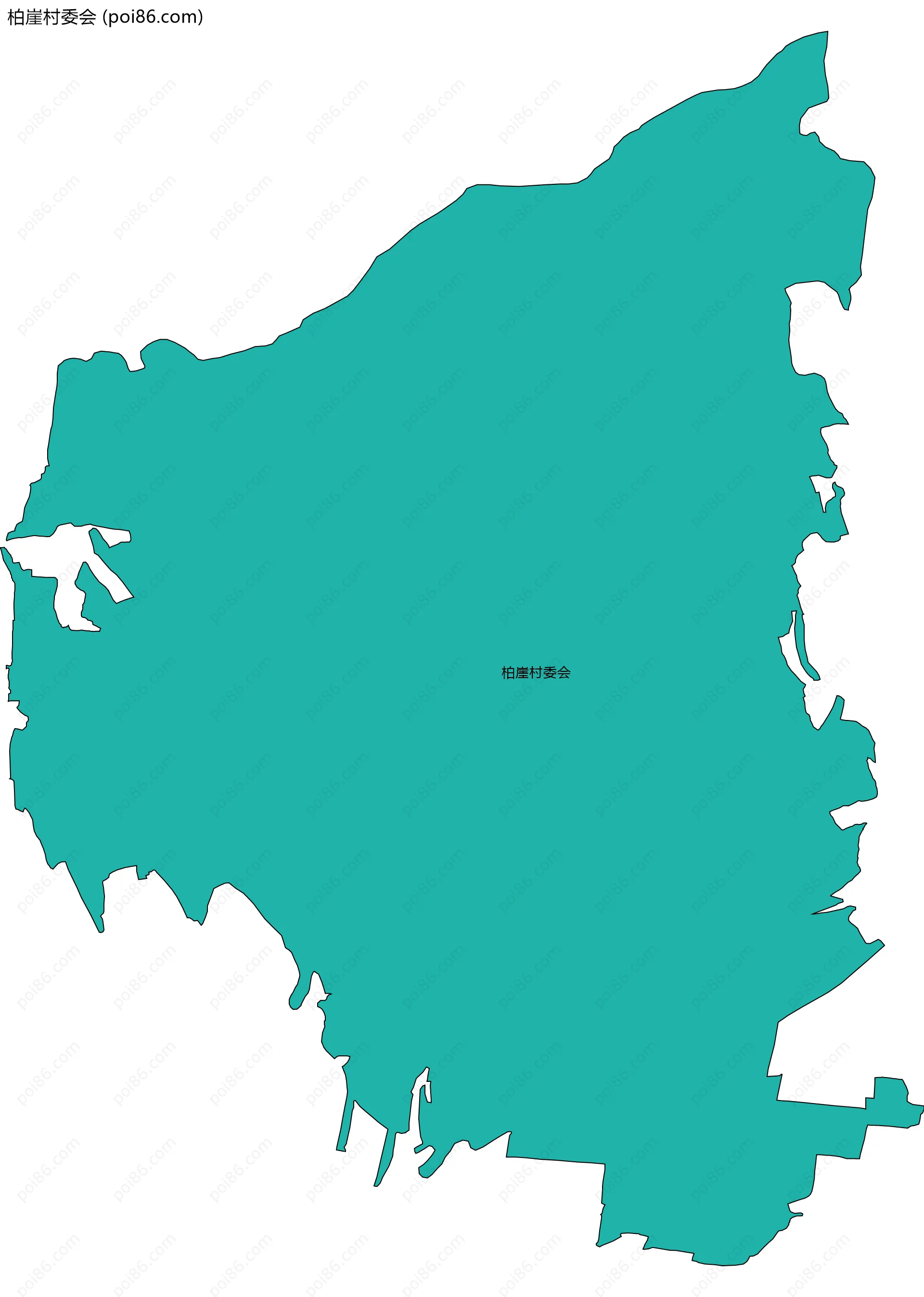 柏崖村委会边界地图