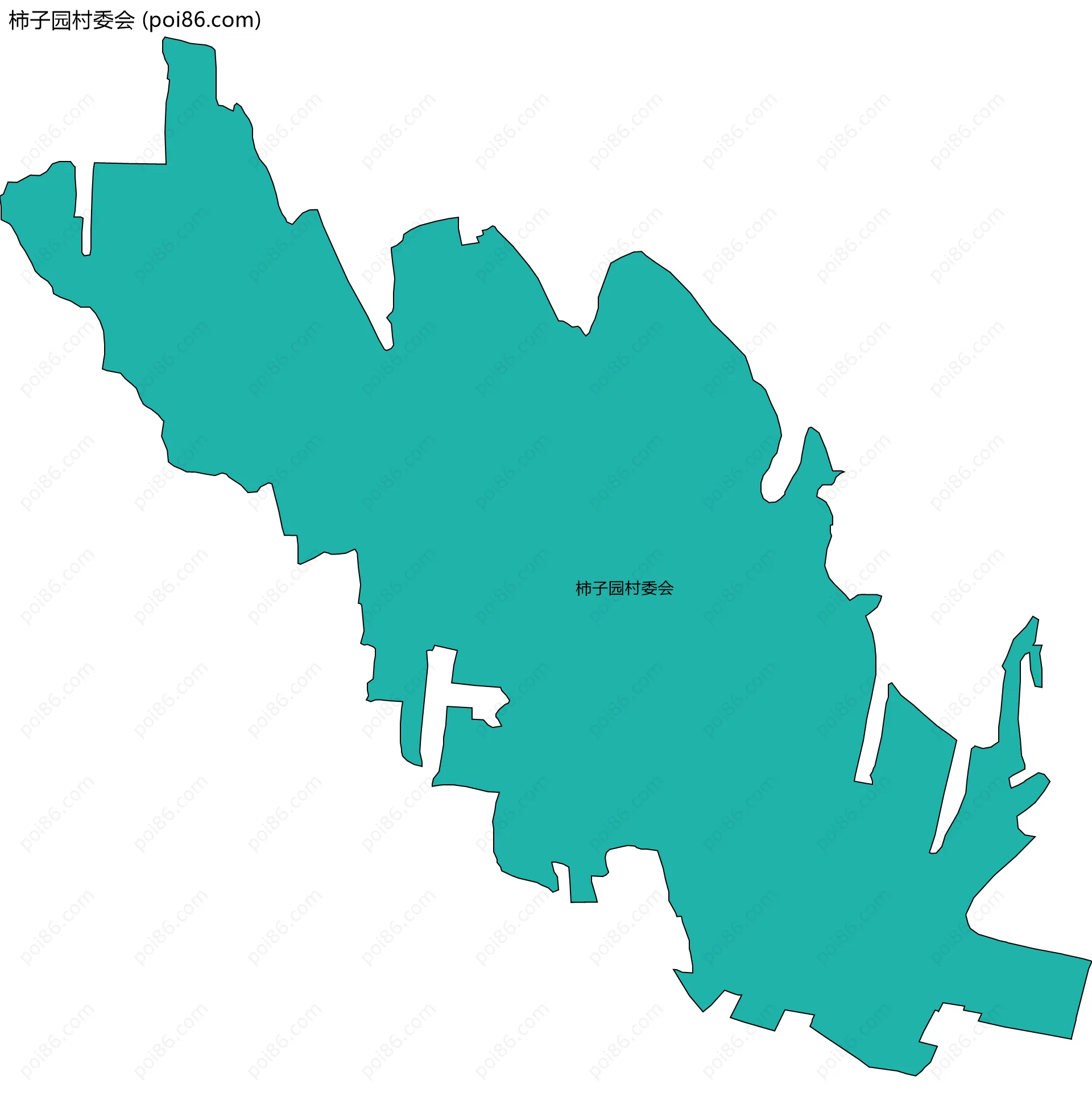 柿子园村委会边界地图