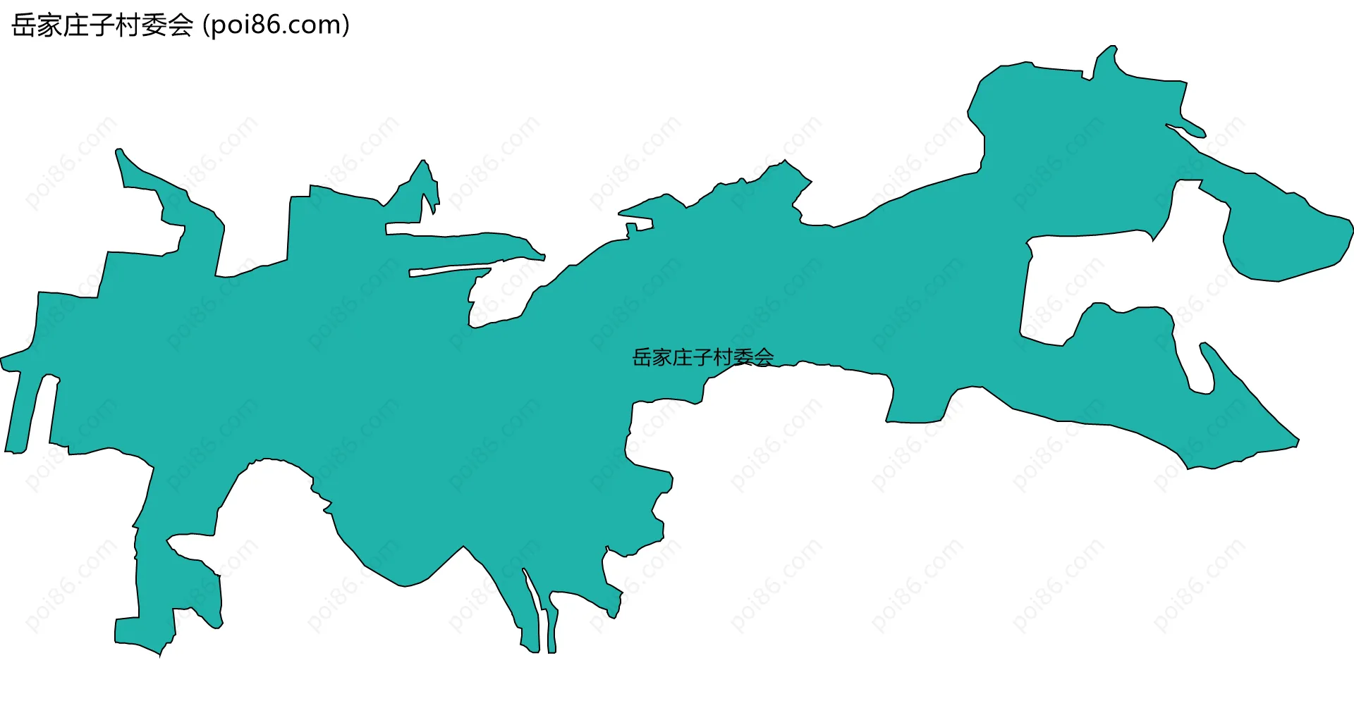 岳家庄子村委会边界地图