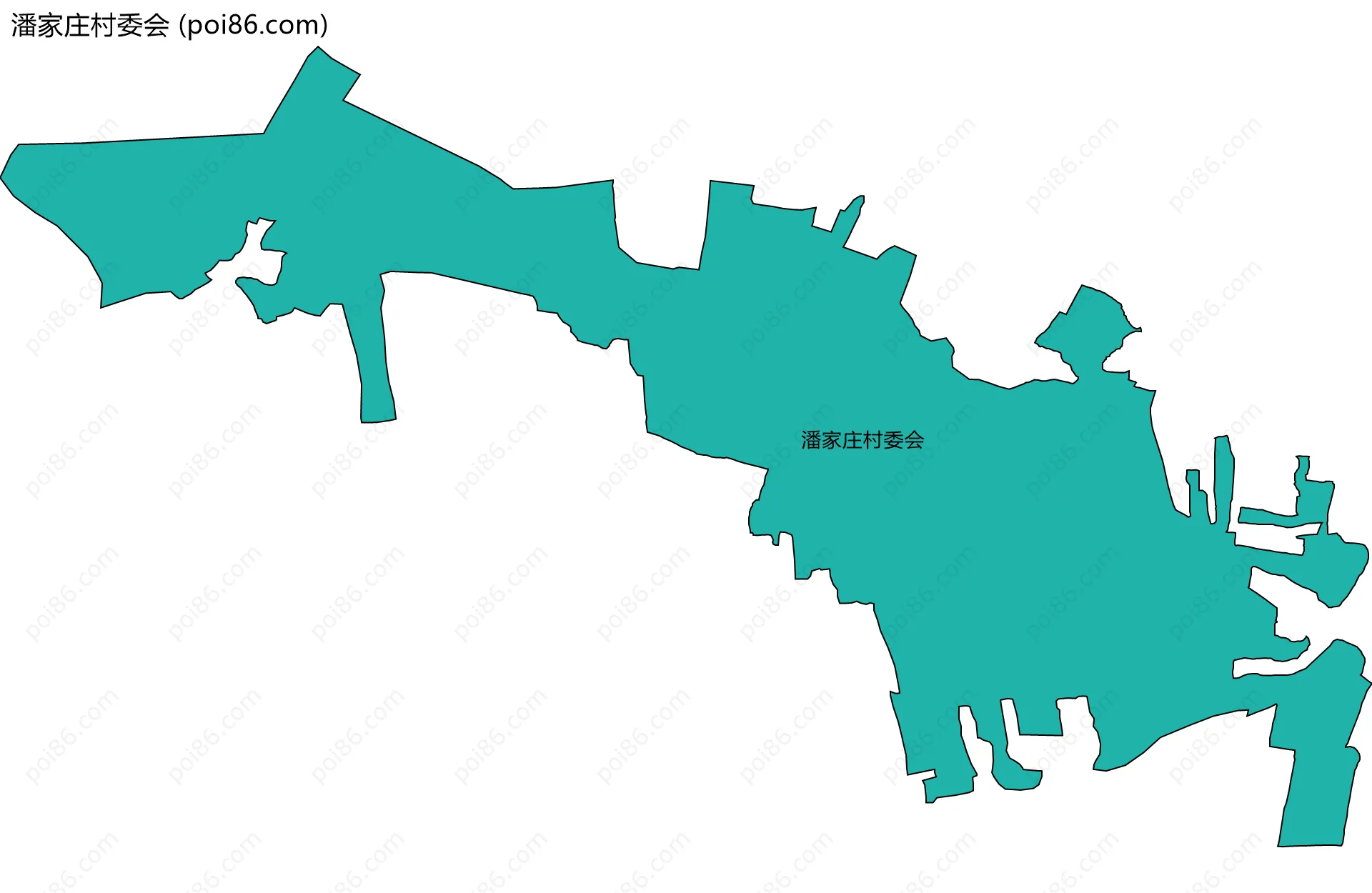 潘家庄村委会边界地图