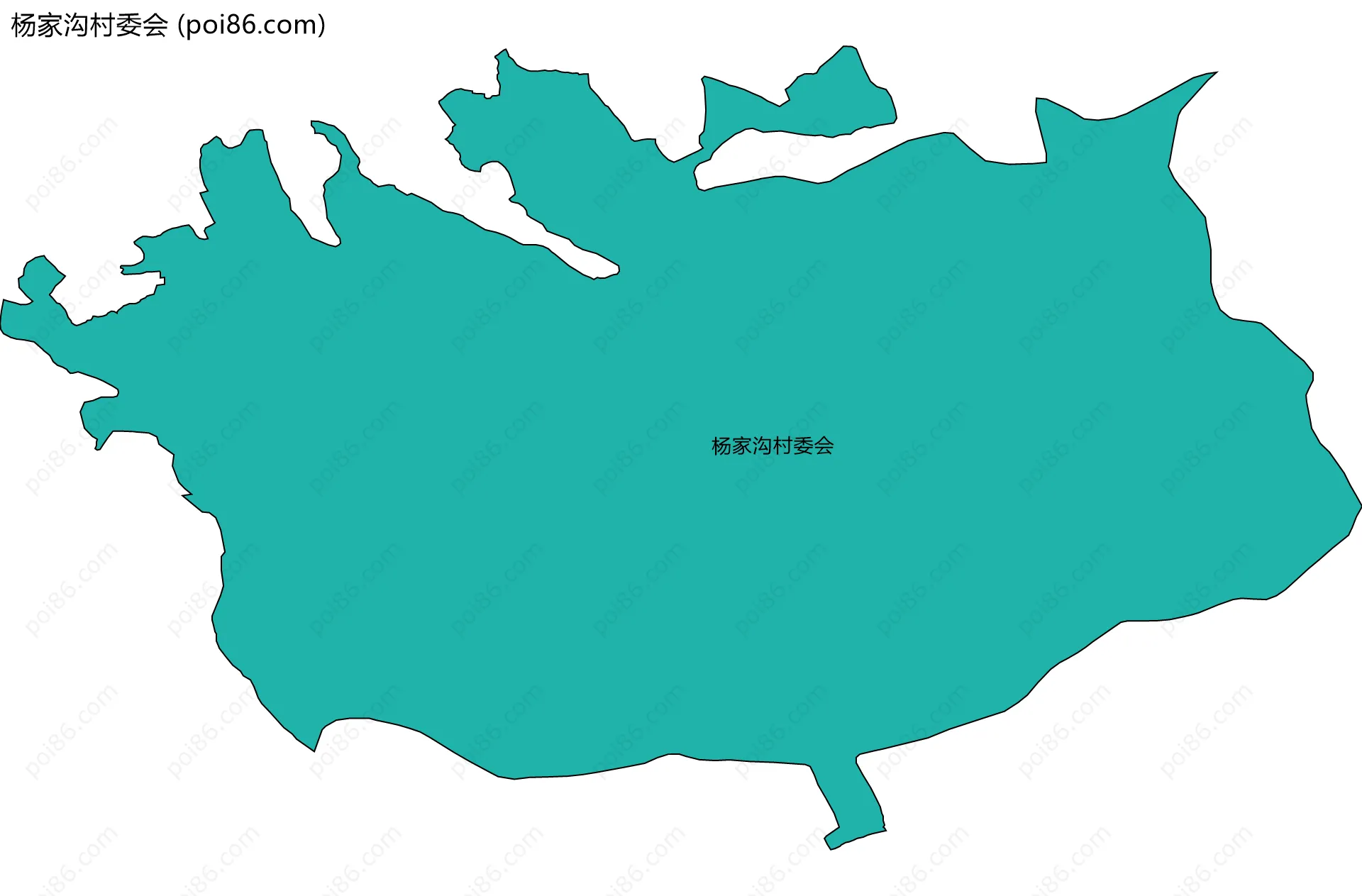 杨家沟村委会边界地图
