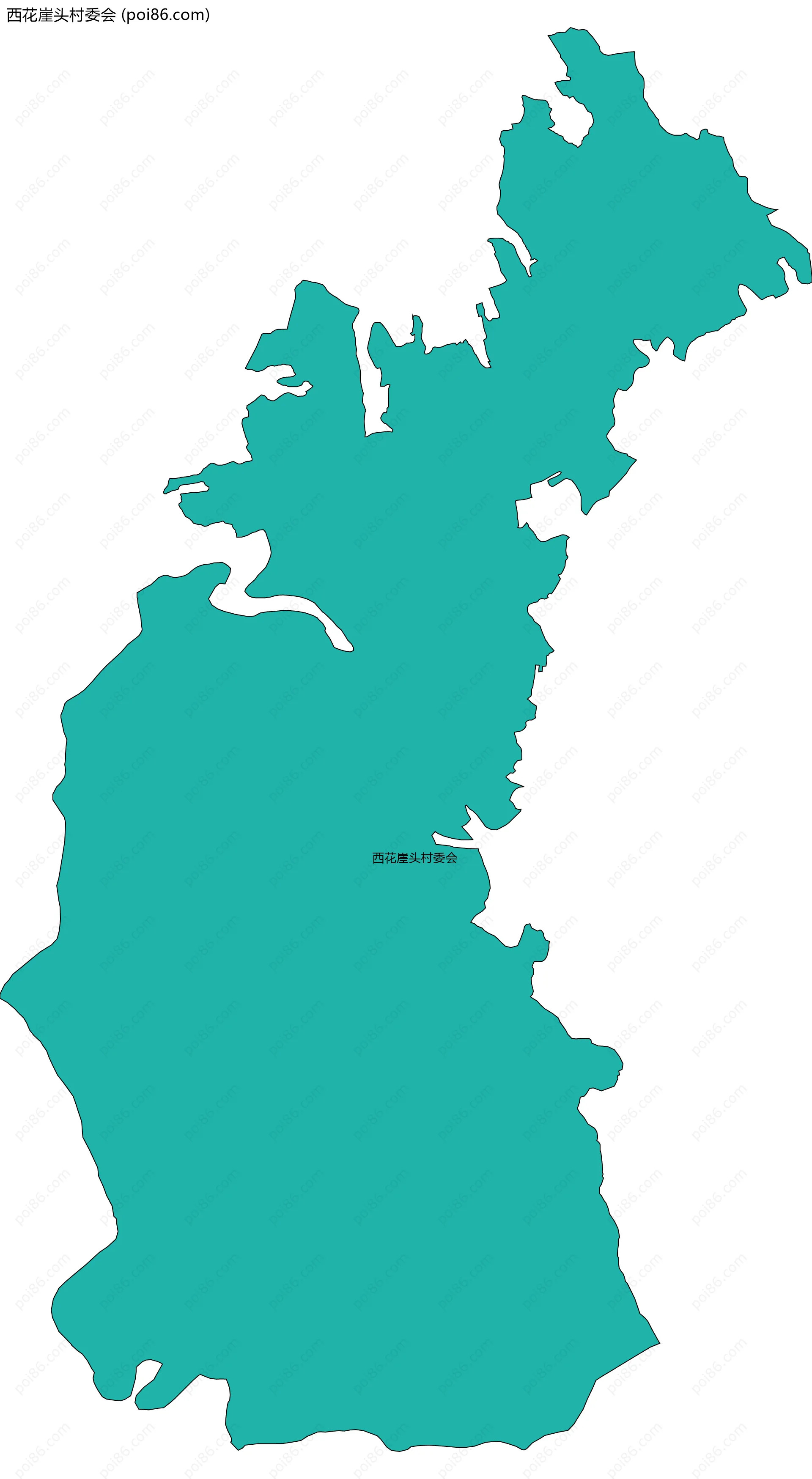 西花崖头村委会边界地图