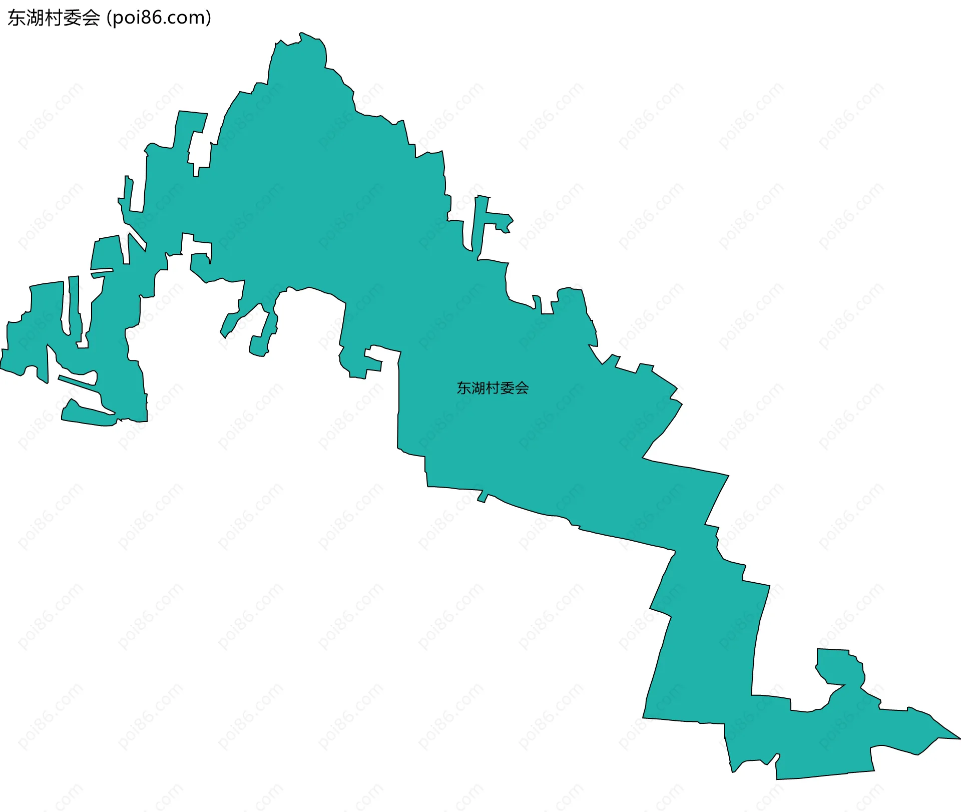 东湖村委会边界地图