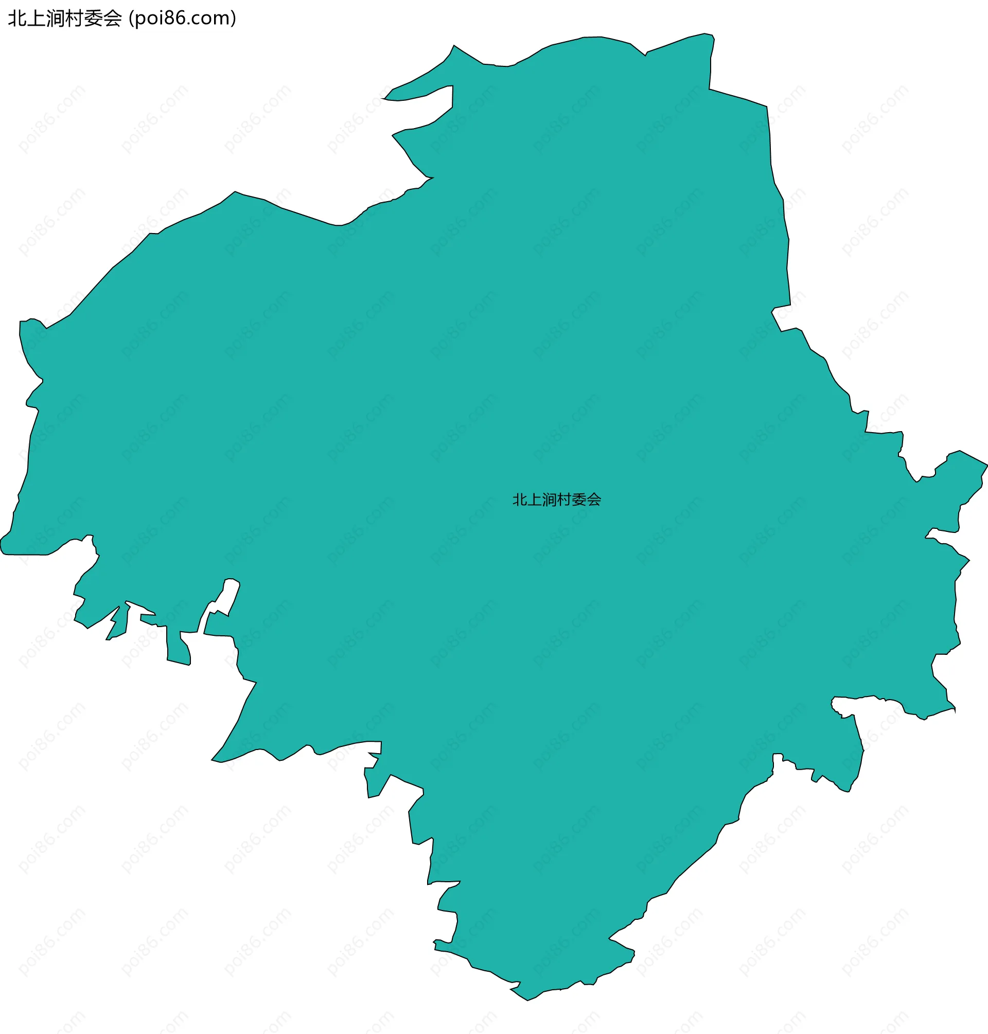 北上涧村委会边界地图