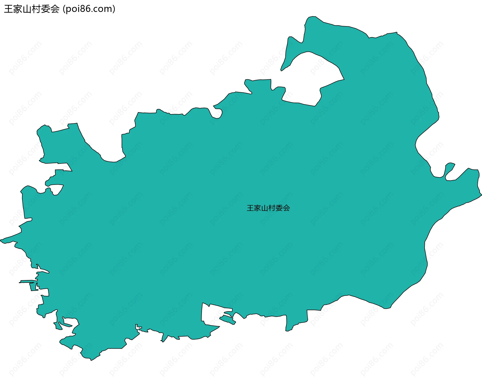王家山村委会边界地图