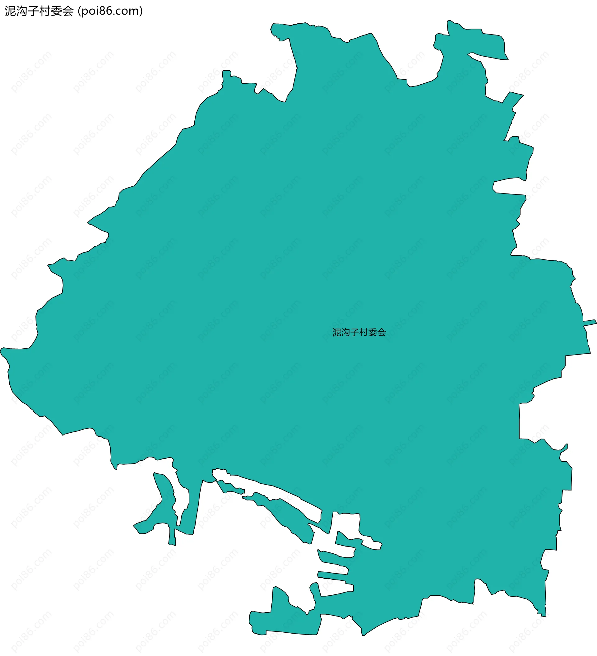 泥沟子村委会边界地图