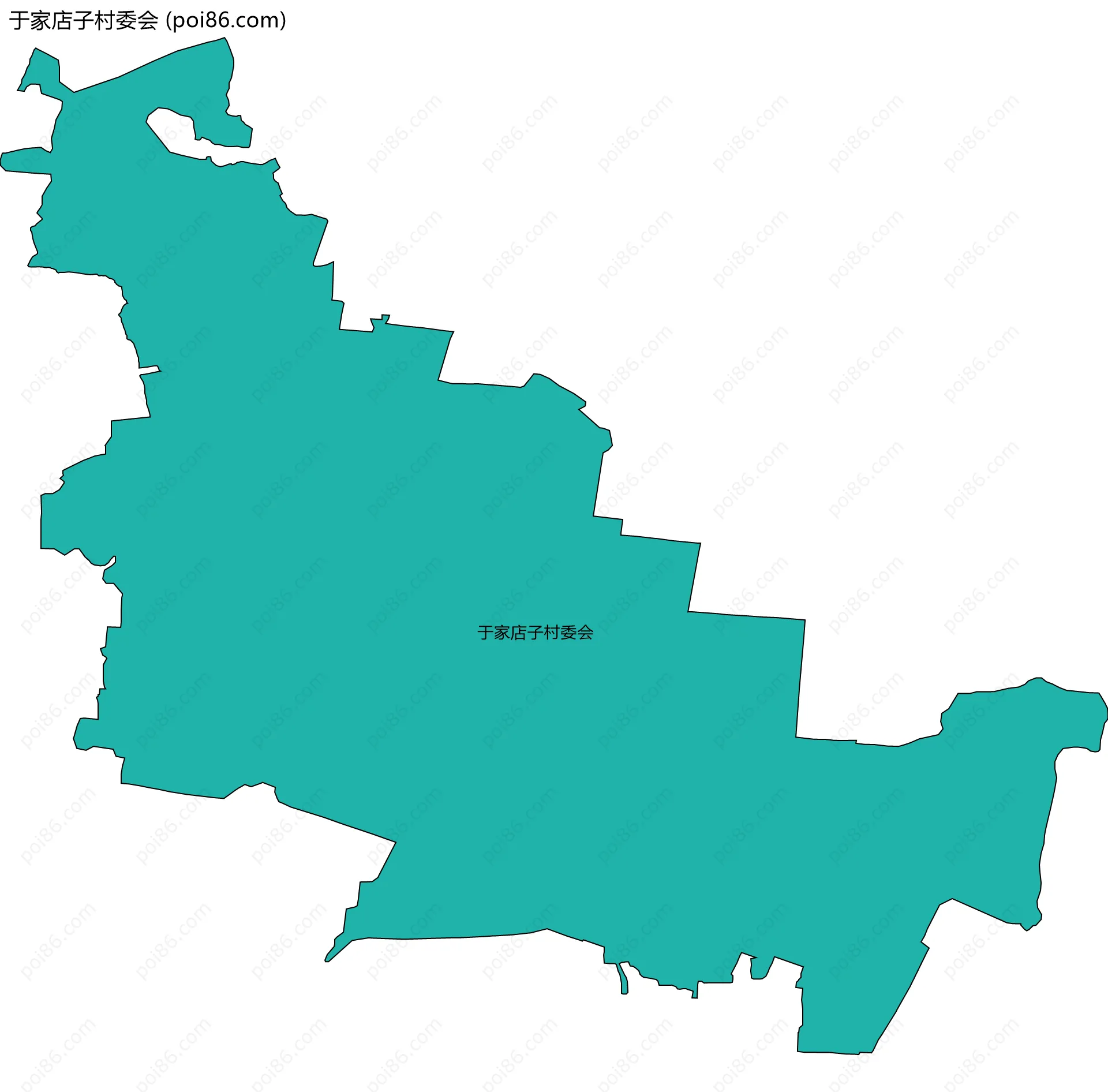 于家店子村委会边界地图