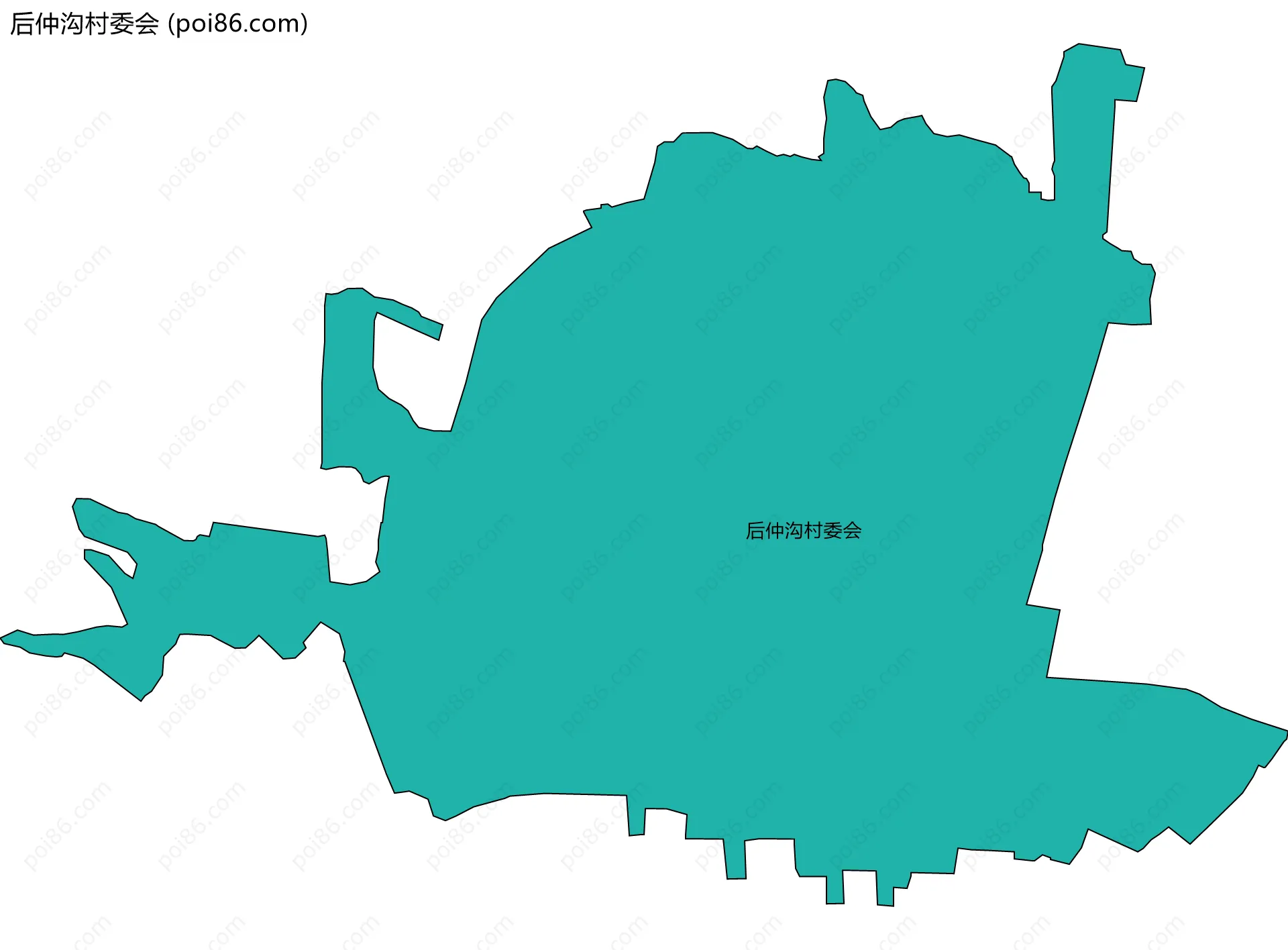 后仲沟村委会边界地图