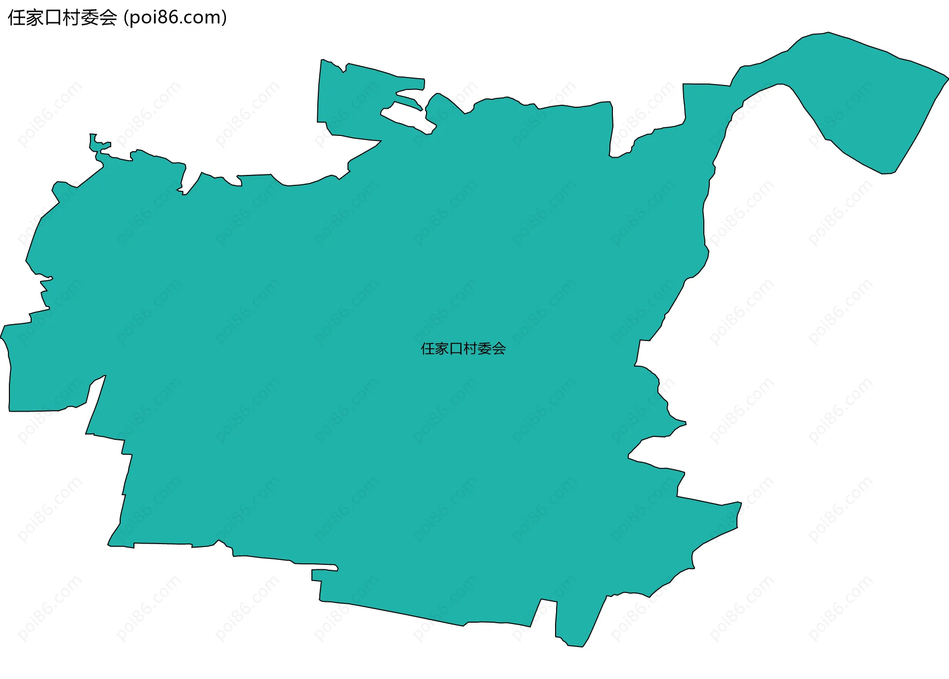 任家口村委会边界地图