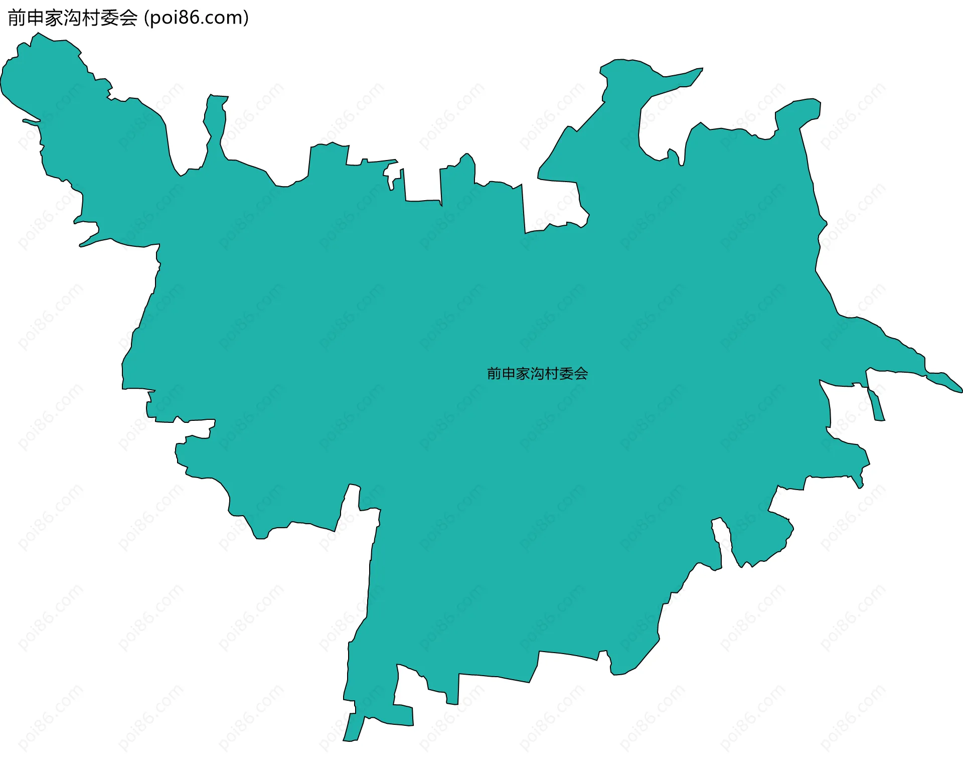 前申家沟村委会边界地图