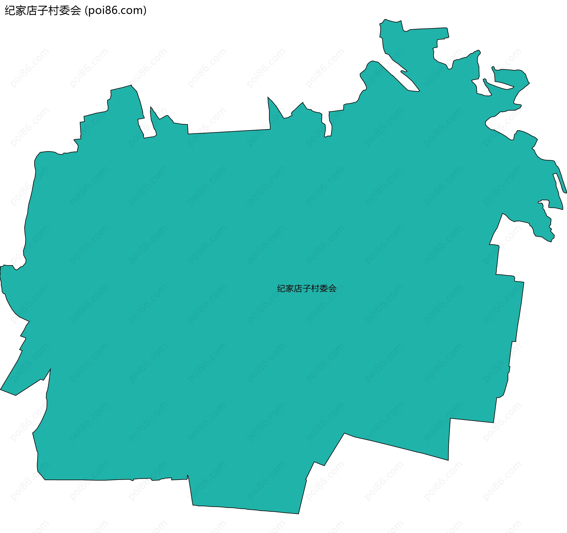 纪家店子村委会边界地图