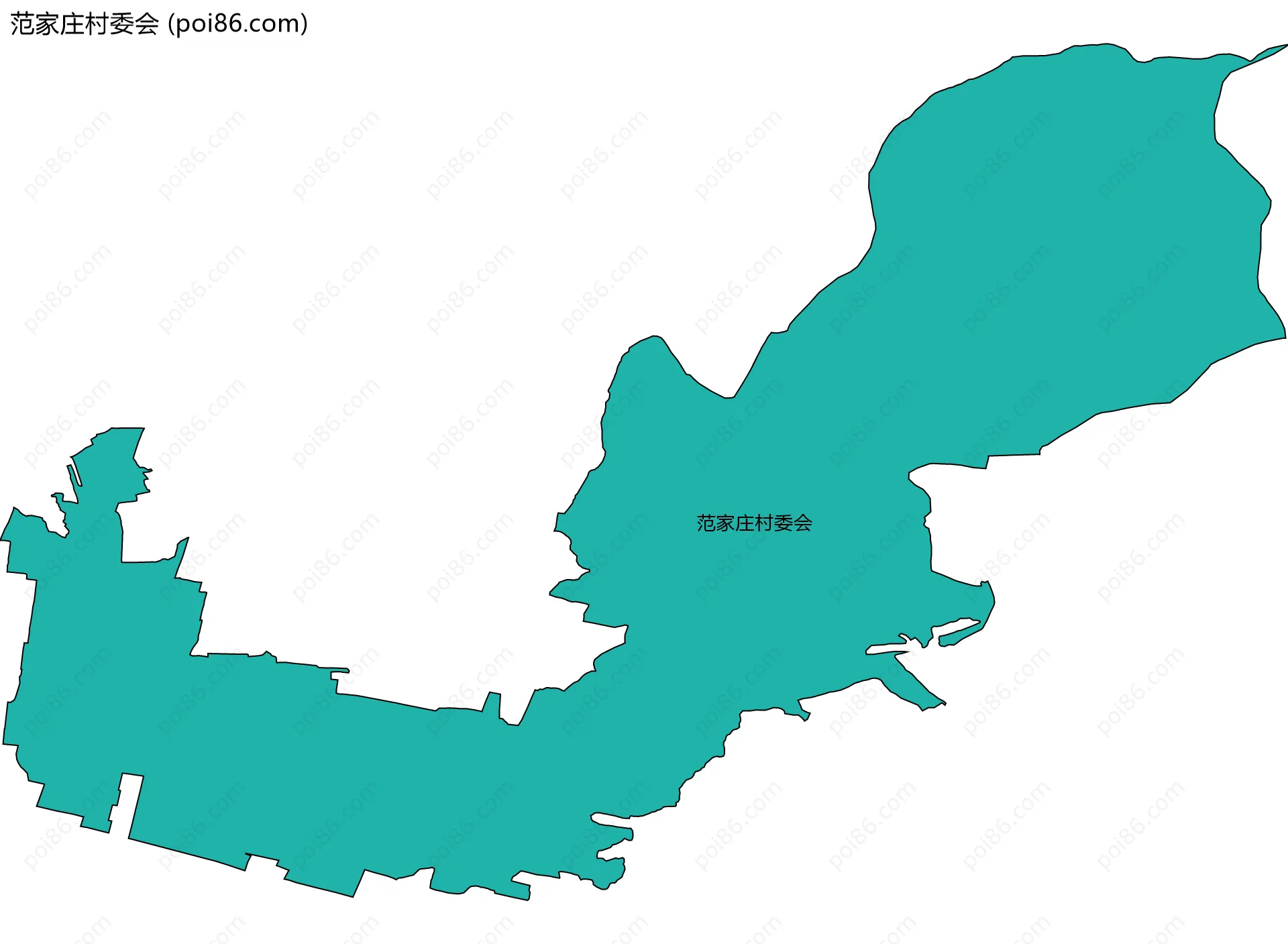 范家庄村委会边界地图