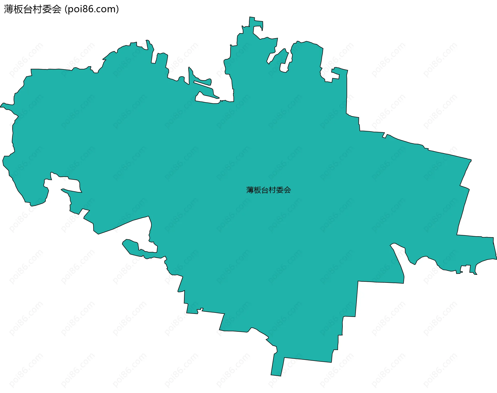 薄板台村委会边界地图