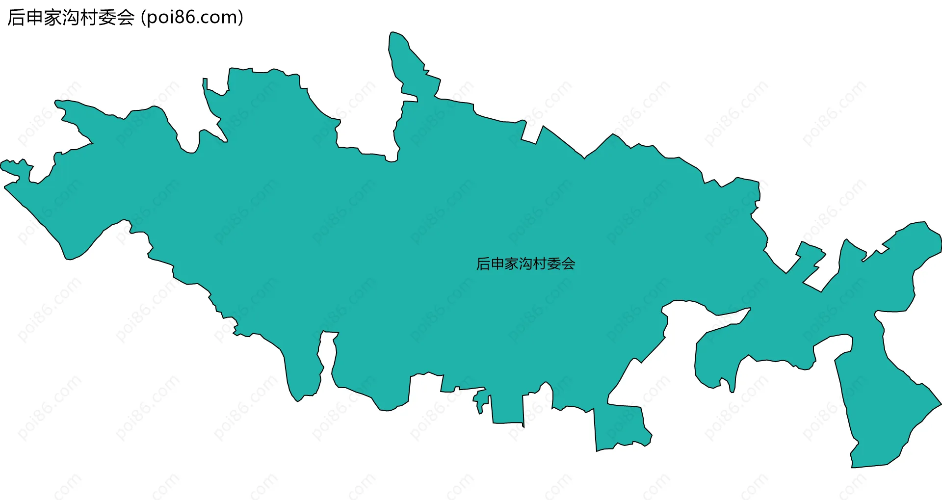 后申家沟村委会边界地图