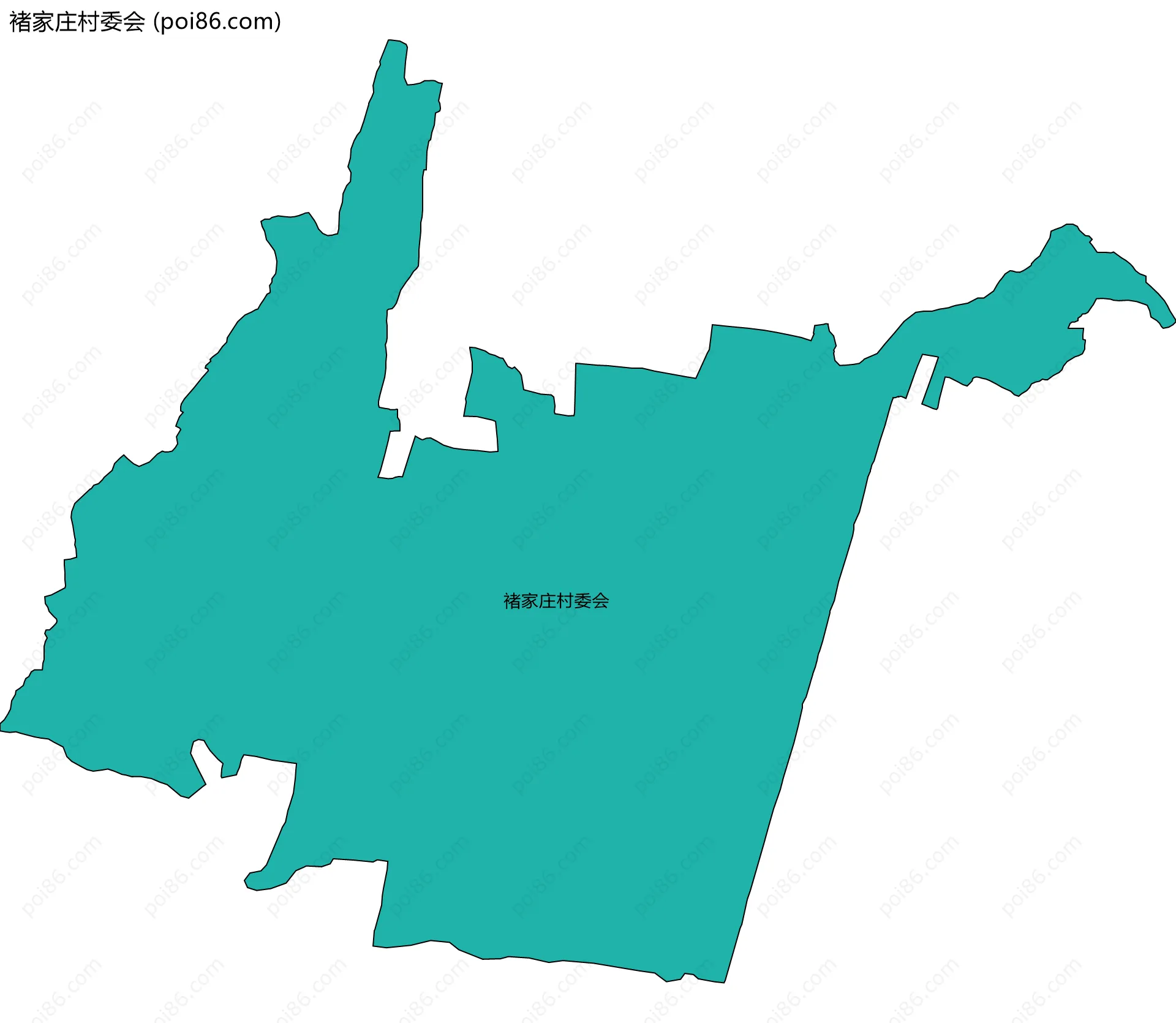 褚家庄村委会边界地图