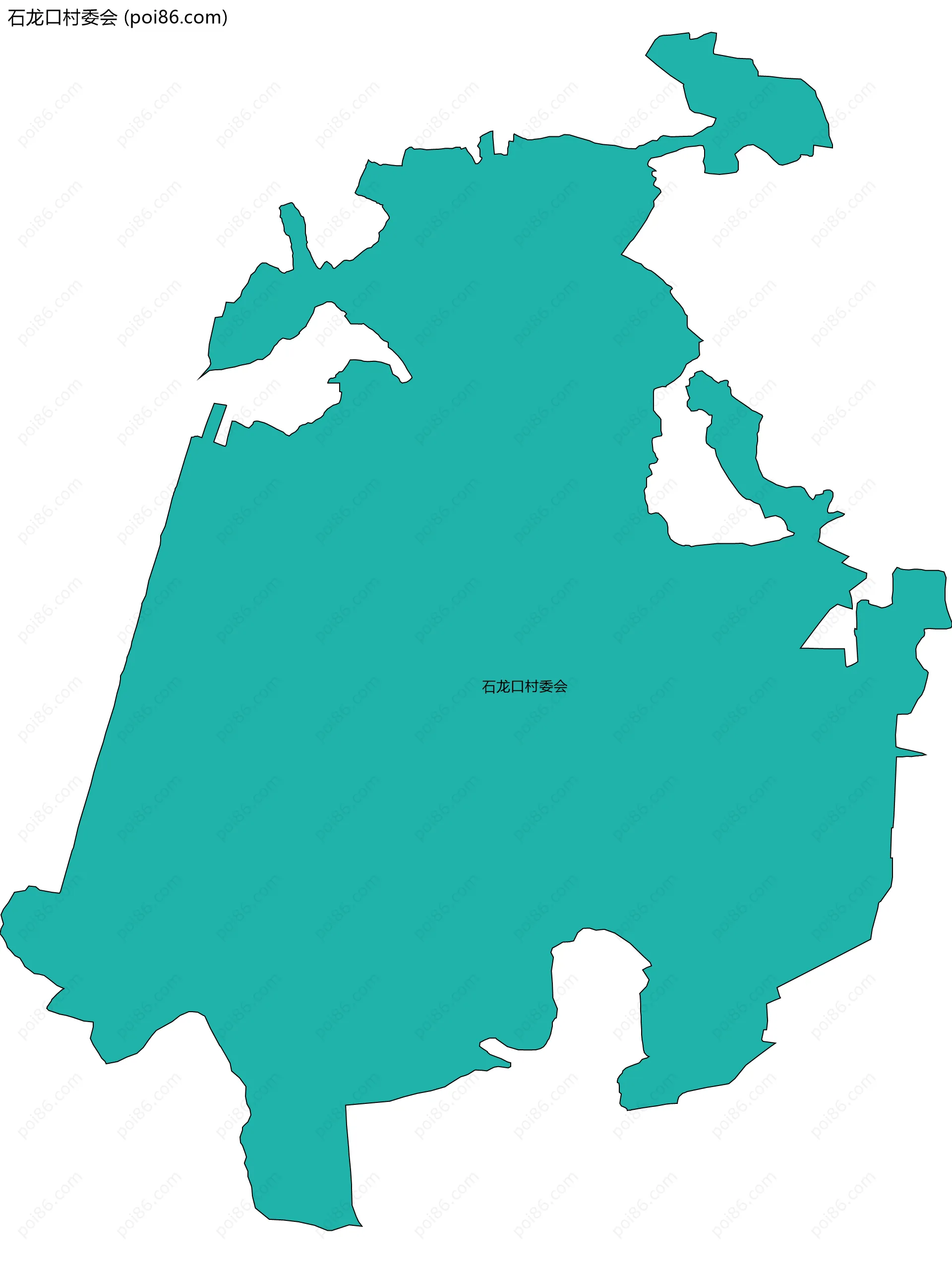 石龙口村委会边界地图