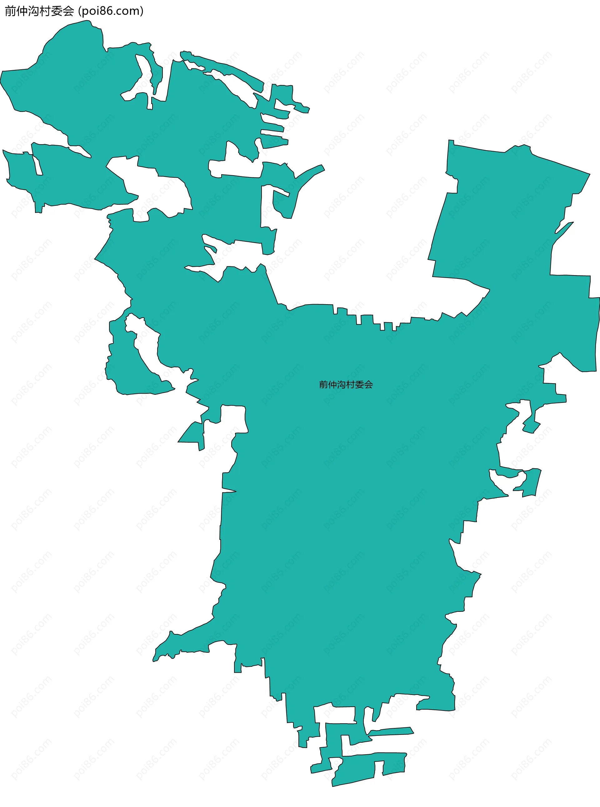 前仲沟村委会边界地图