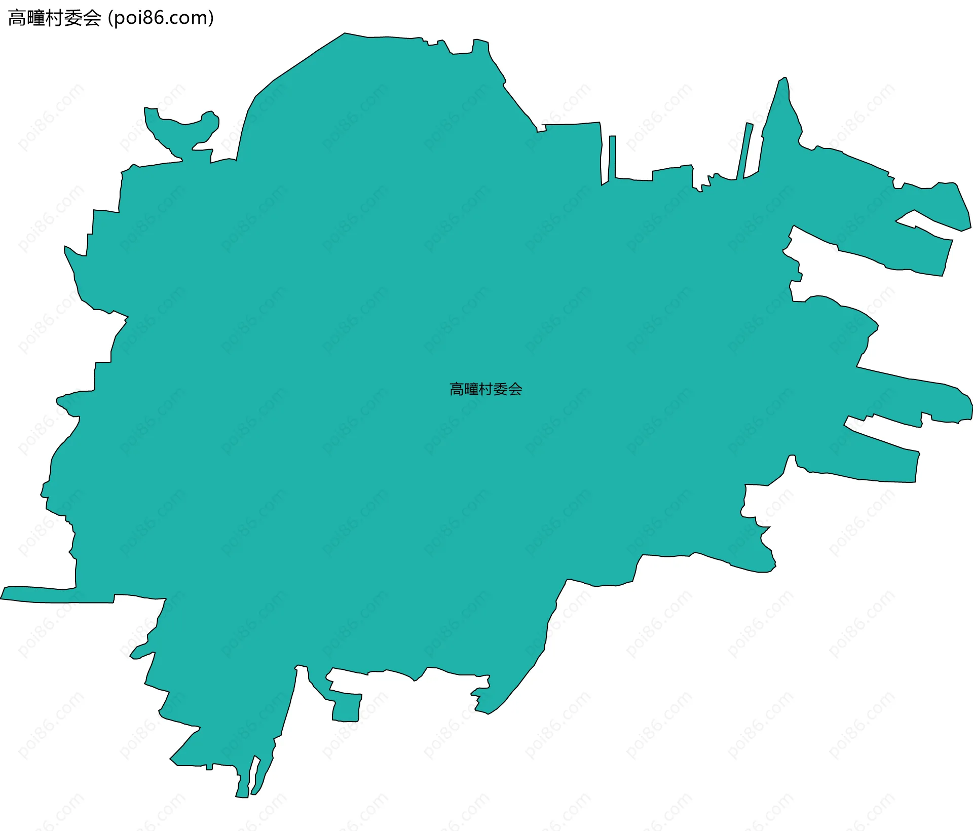 高疃村委会边界地图