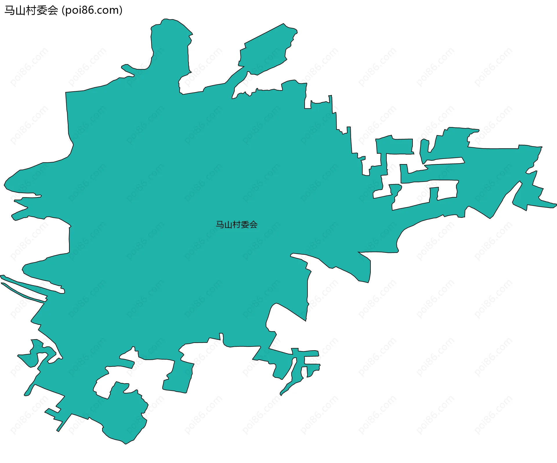 马山村委会边界地图