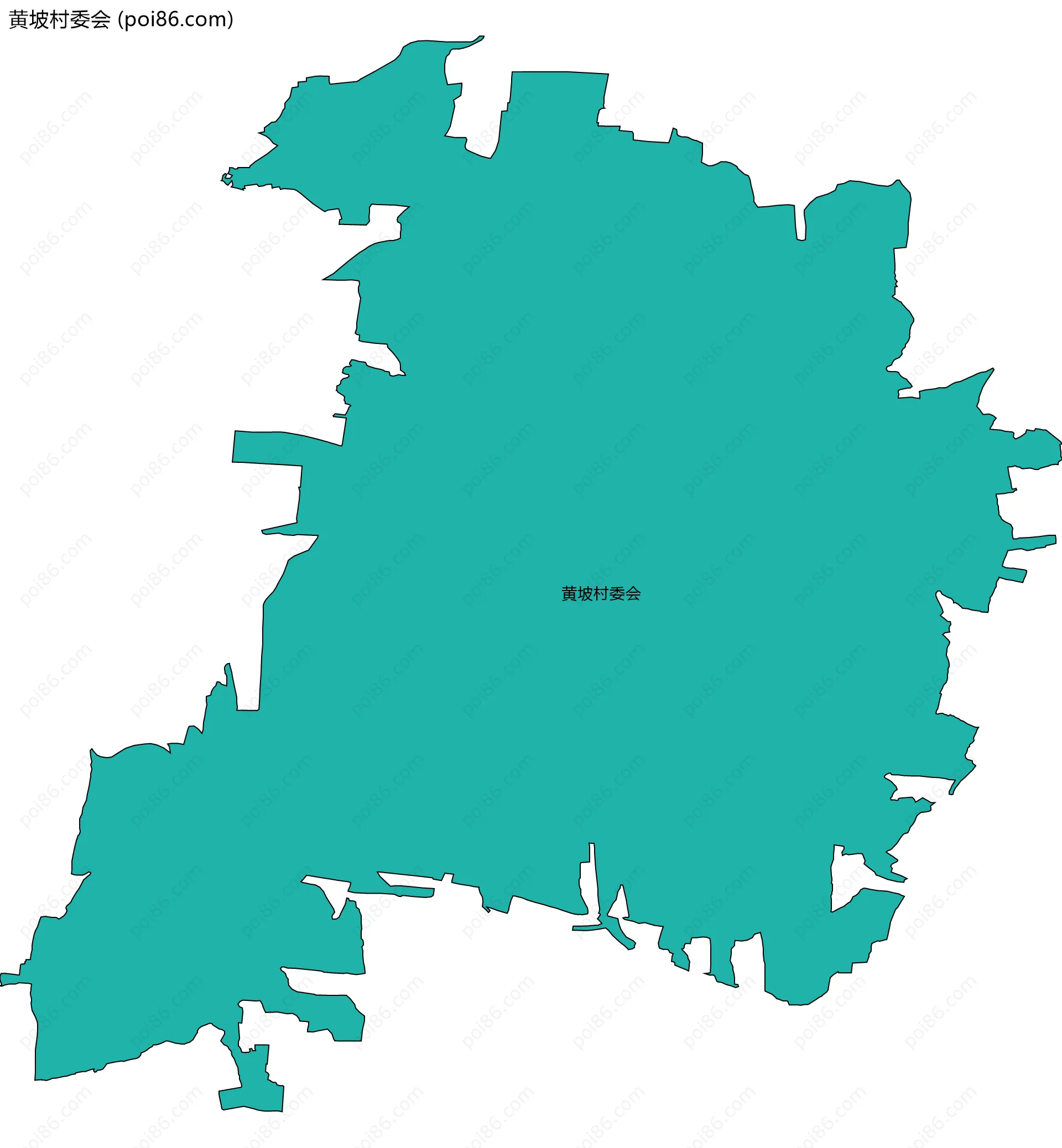 黄坡村委会边界地图