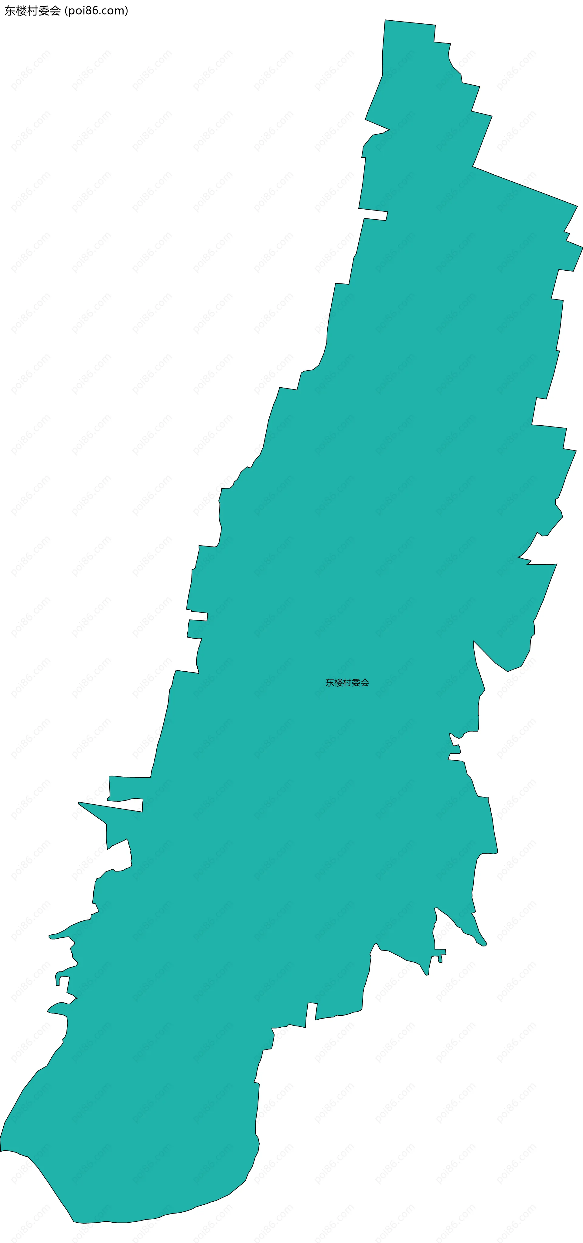 东楼村委会边界地图