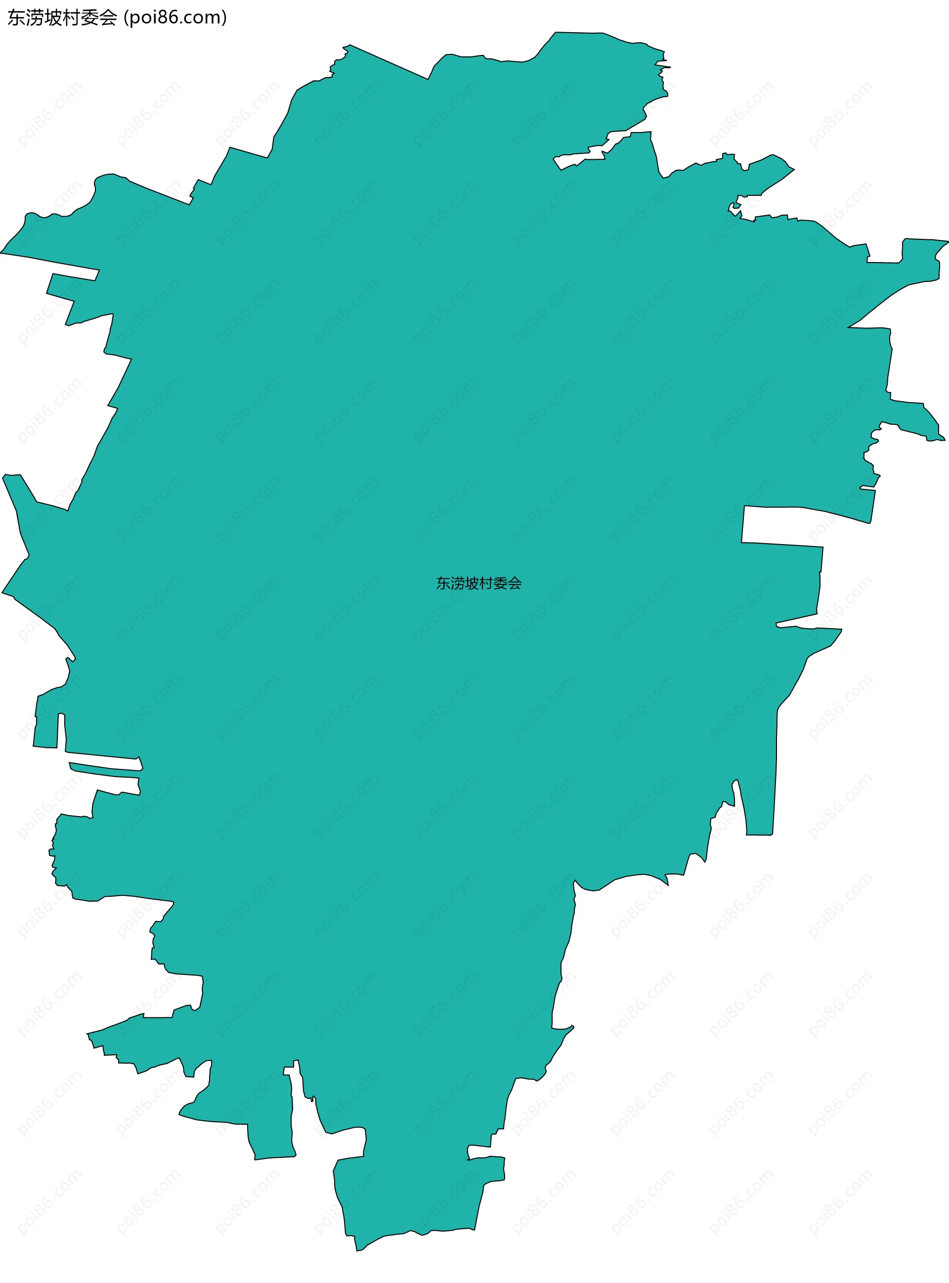 东涝坡村委会边界地图